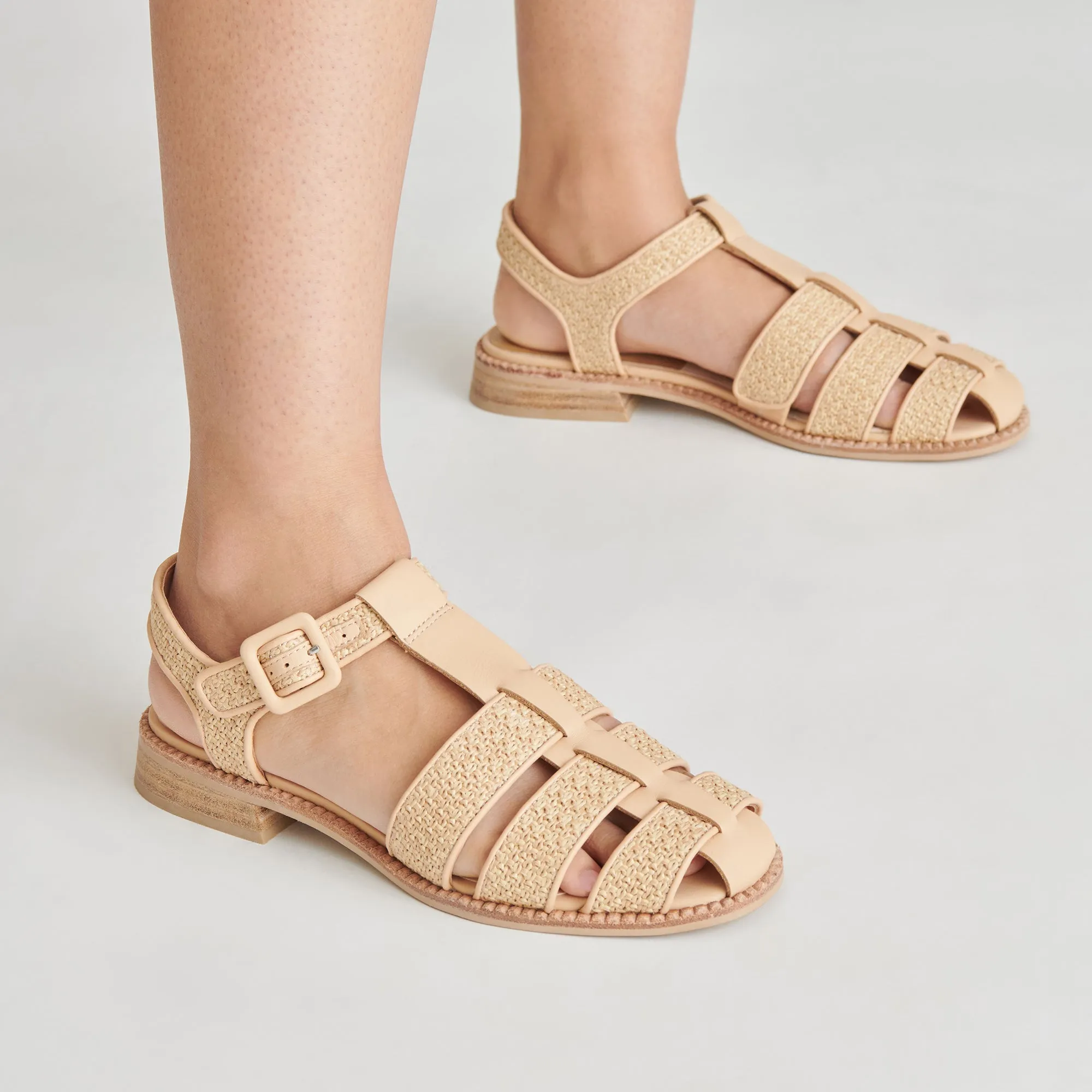 Wrap Tie HOLIS SANDALS LT NATURAL RAFFIA
