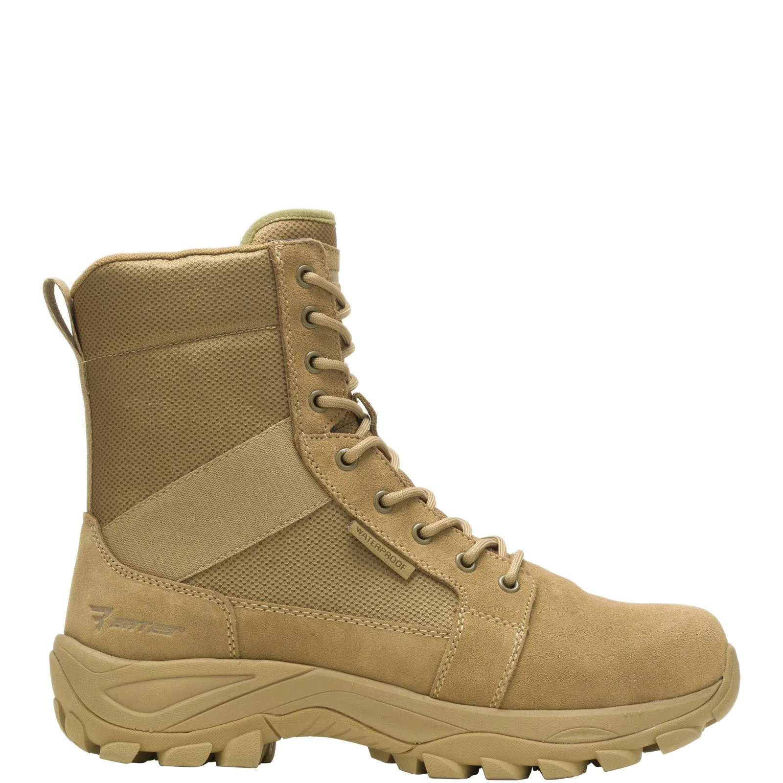 Soft Interior Deep Tread Bates Fuse Side Zip Waterproof E06509 Mens Brown Leather Tactical Boots