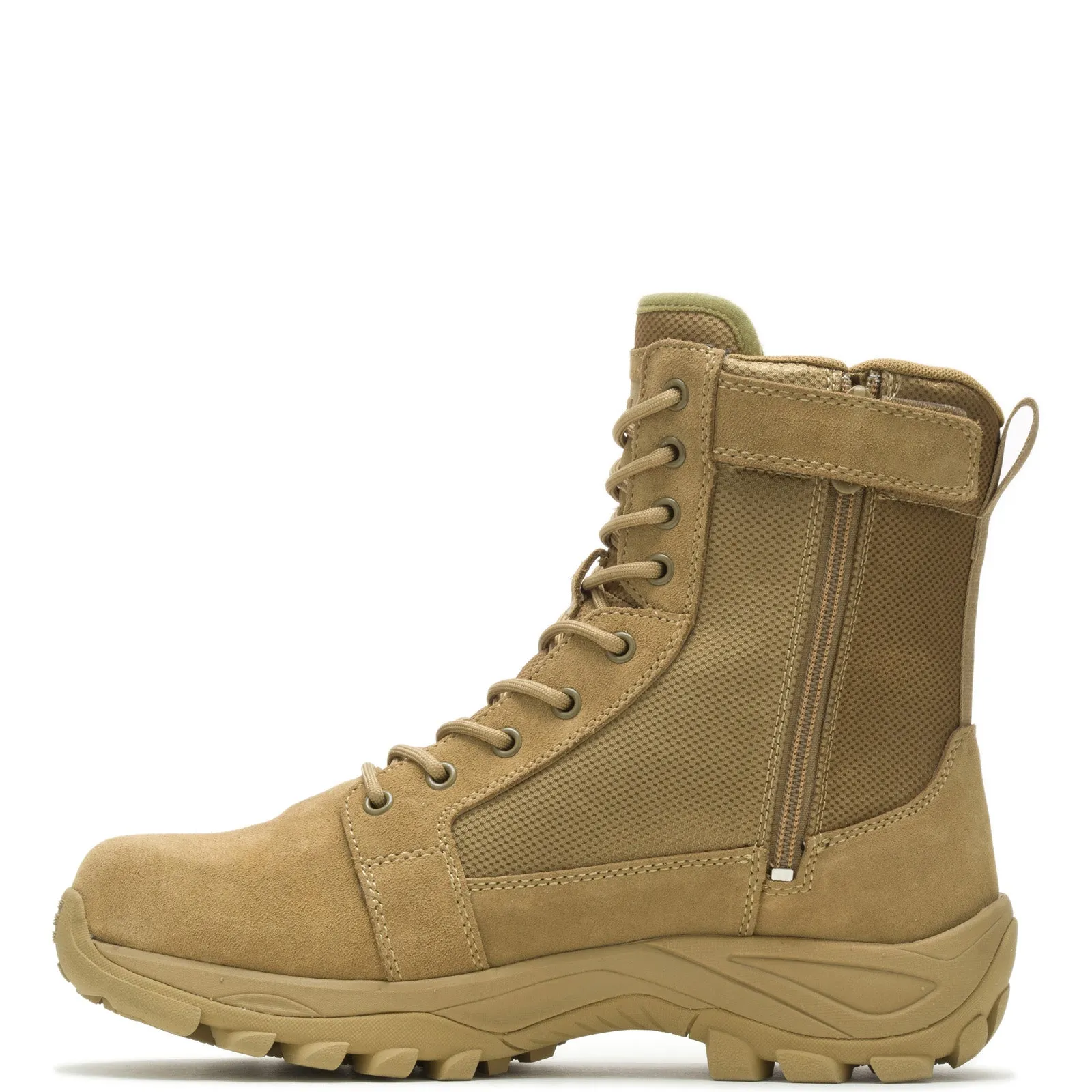 Bates Fuse Side Zip Waterproof E06509 Mens Brown Leather Tactical Boots Easy Layer