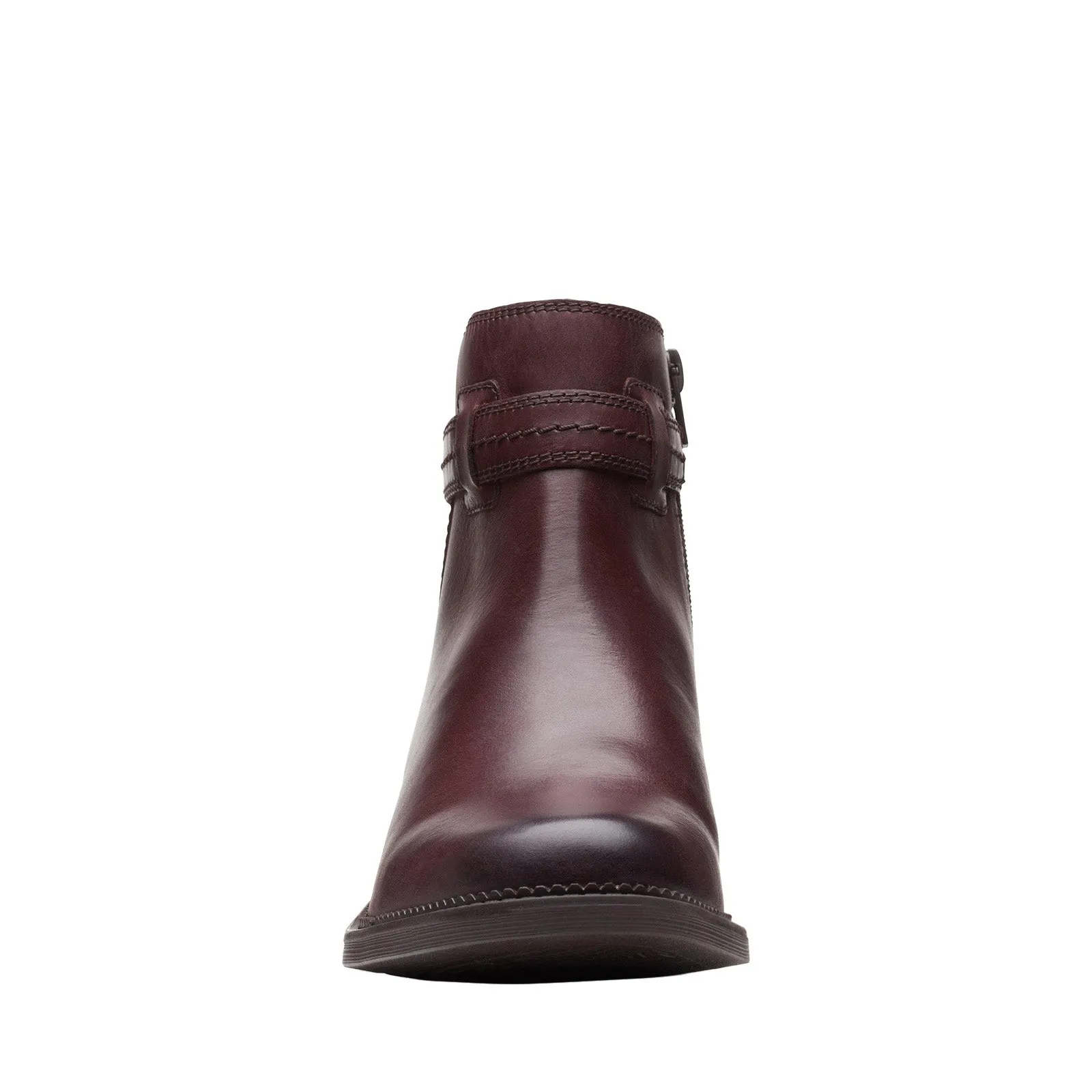 Clarks Maye Ease 26167946 Womens Brown Leather Zipper Casual Dress Boots Dry Interior Mixed Textures