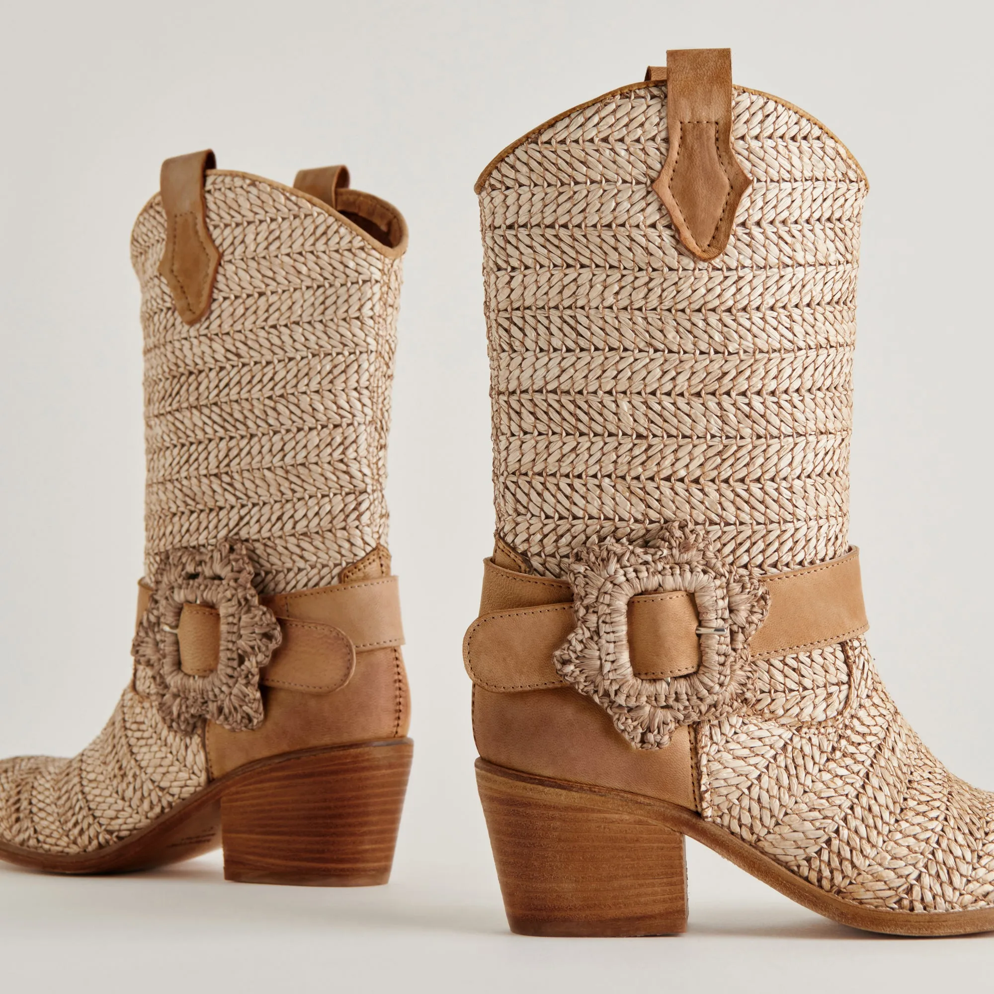 HOSS BOOTS BROWN MULTI RAFFIA Timeless Style