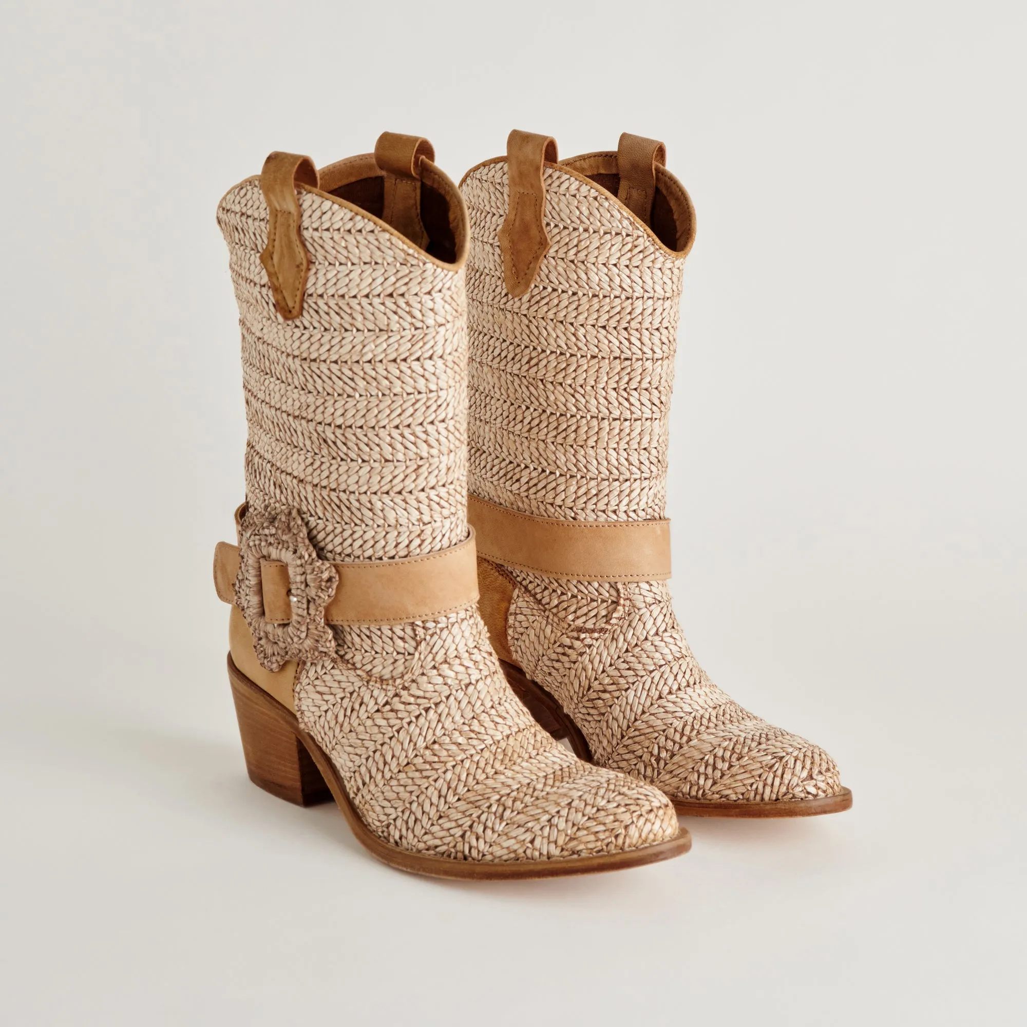 Adjustable HOSS BOOTS BROWN MULTI RAFFIA