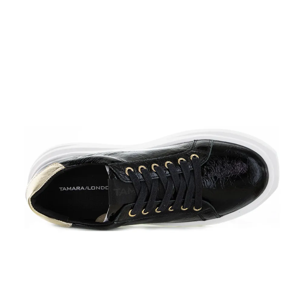 TAMARA LONDON BAILEY BLACK PAT GOLD Bulky Iconic Ease