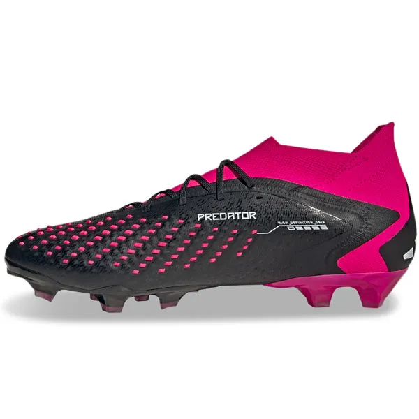Sweat Wicking Comfort Padding adidas Predator Accuracy.1 Firm Ground Soccer Cleats (Core Black/Team Shock Pink)