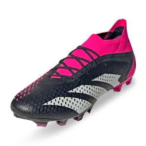 Lateral Balance Toe Lift adidas Predator Accuracy.1 Firm Ground Soccer Cleats (Core Black/Team Shock Pink)