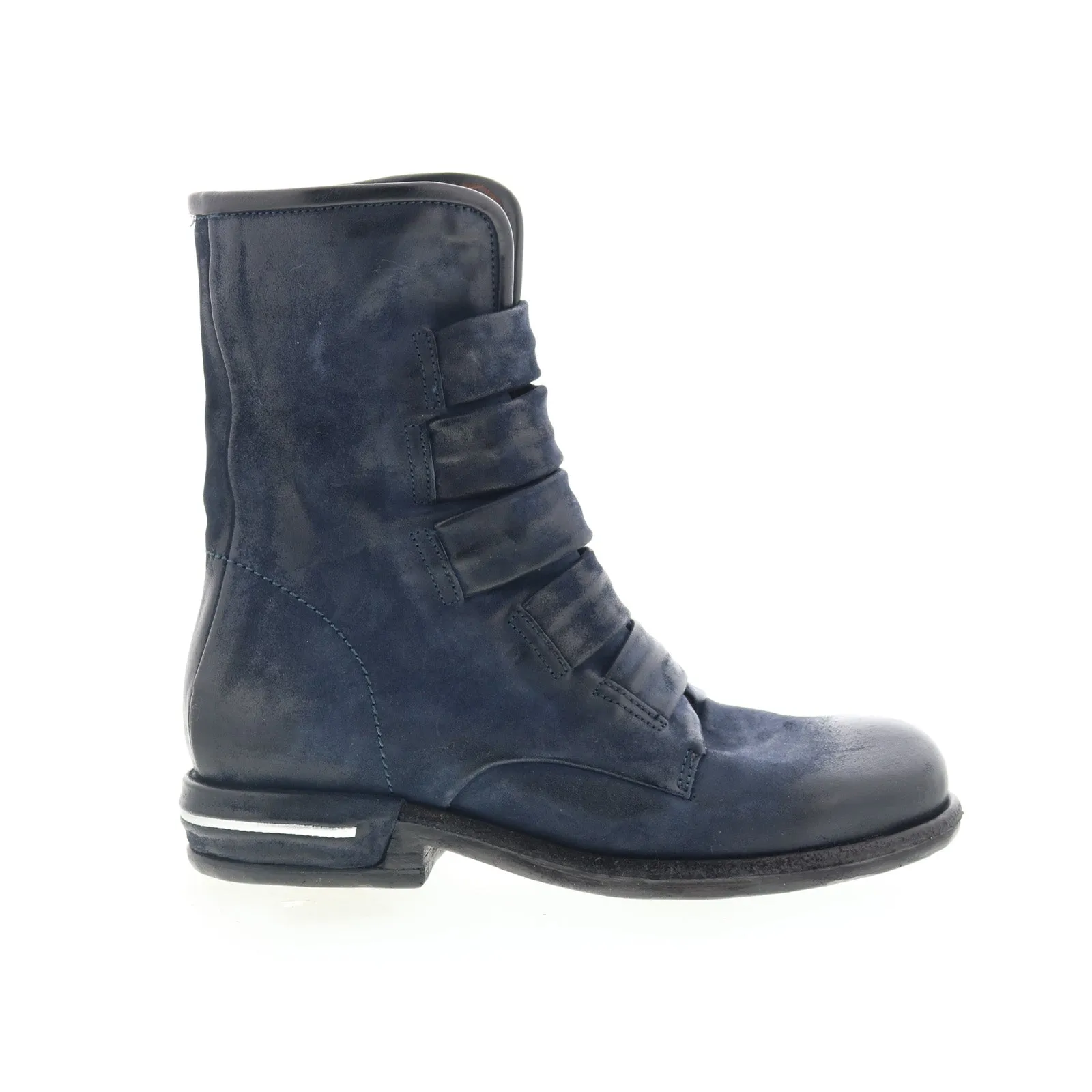 Good Traction A.S. 98 Traver Womens Blue Leather Zipper Casual Dress Boots