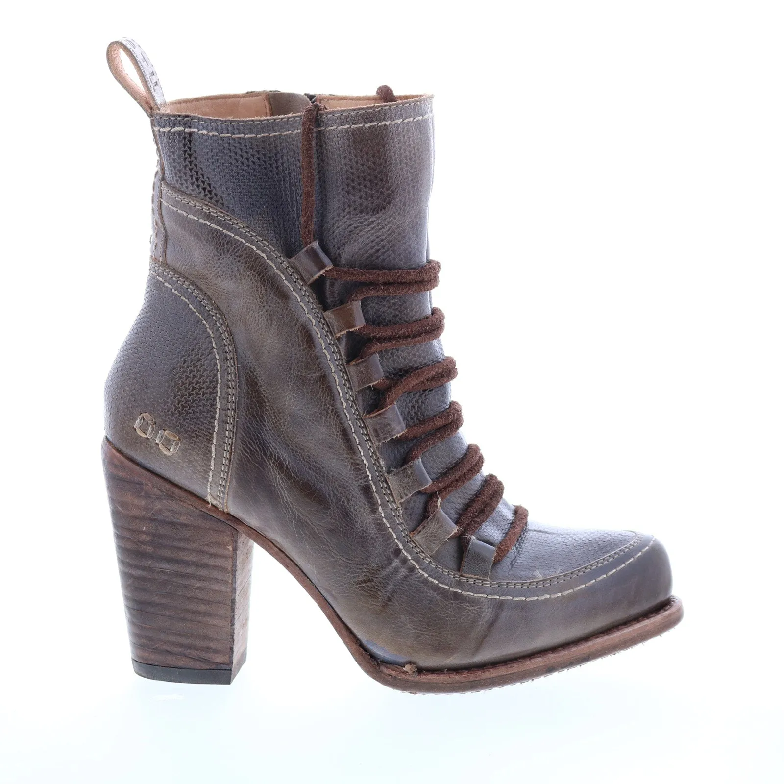 Bed Stu Izetta F323016 Womens Brown Leather Zipper Casual Dress Boots Young Professional Dry Comfort