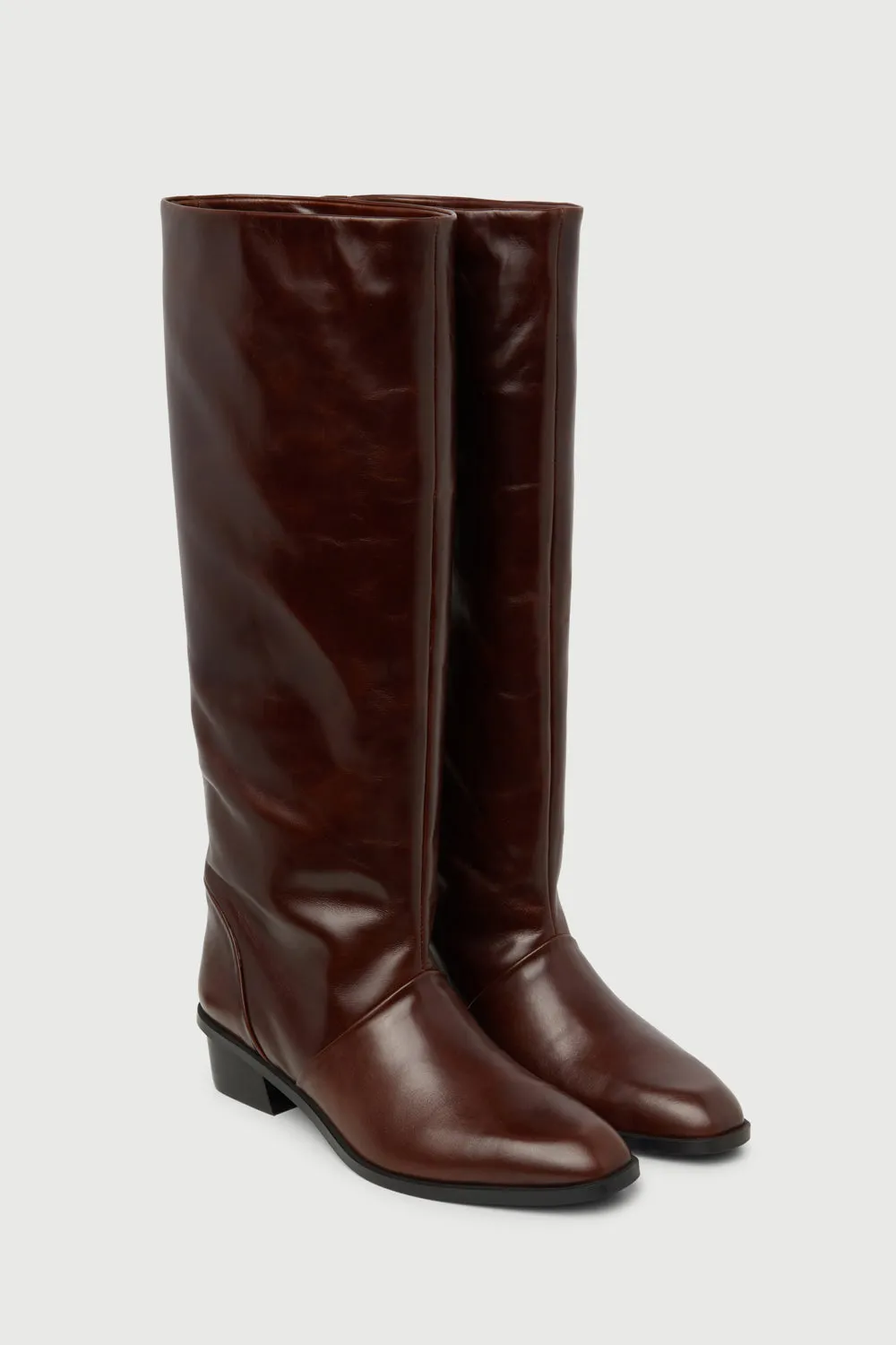 Minimal Profile Classic Touch Sarah Boots in Chocolate Leather