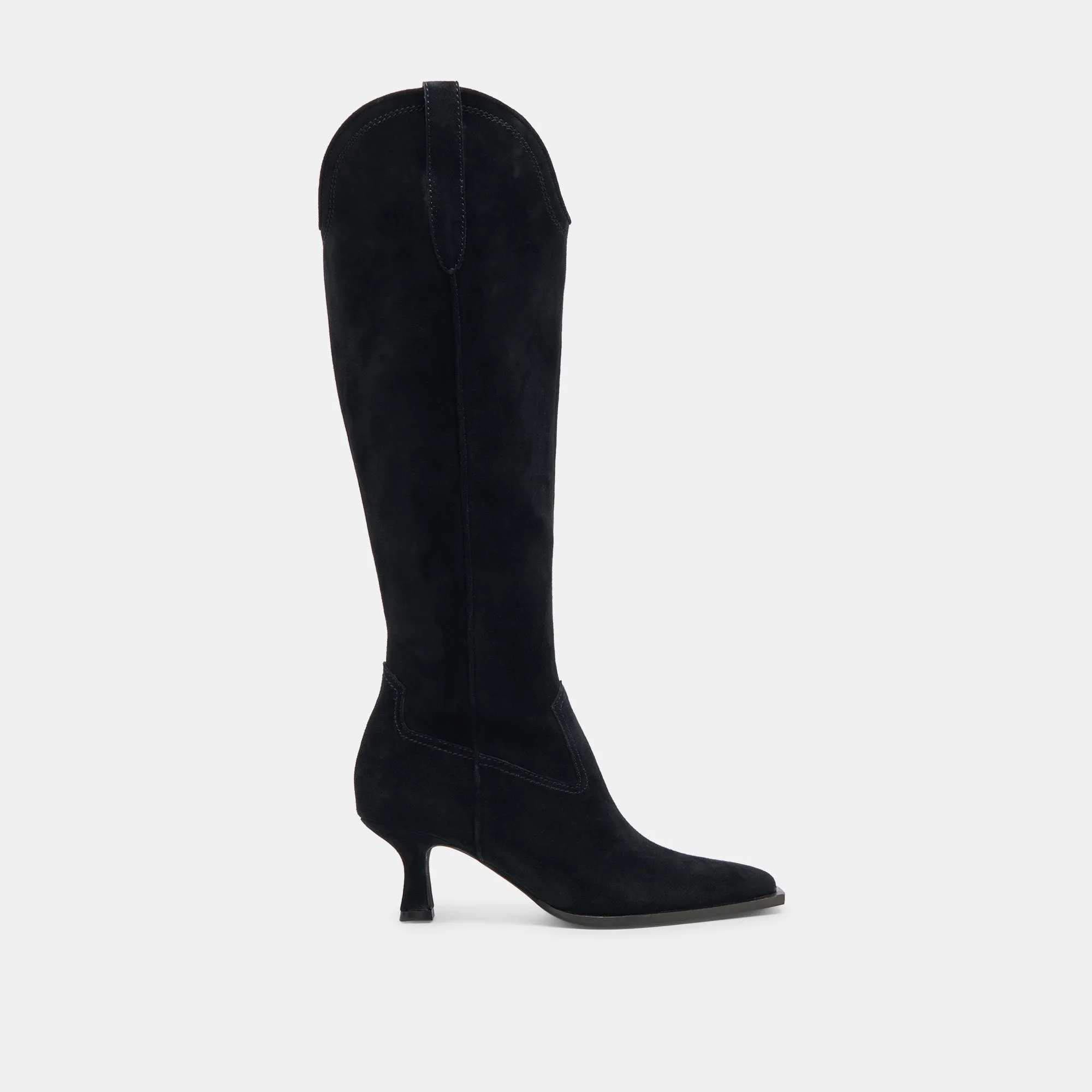Fall Ready Trendy Design ARIANA BOOTS ONYX SUEDE
