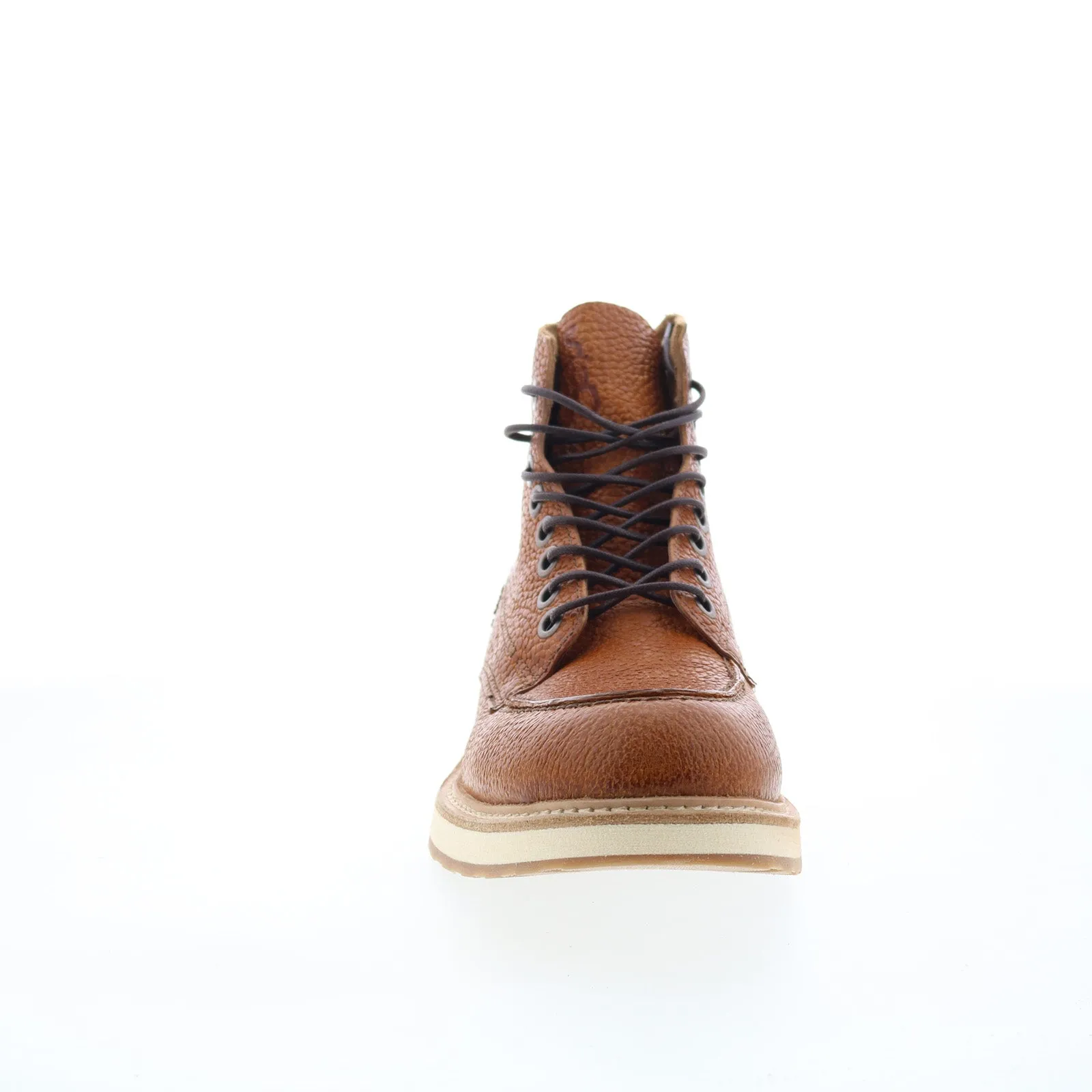 A.S. 98 Christian Mens Brown Leather Lace Up Casual Dress Boots Indoor Use