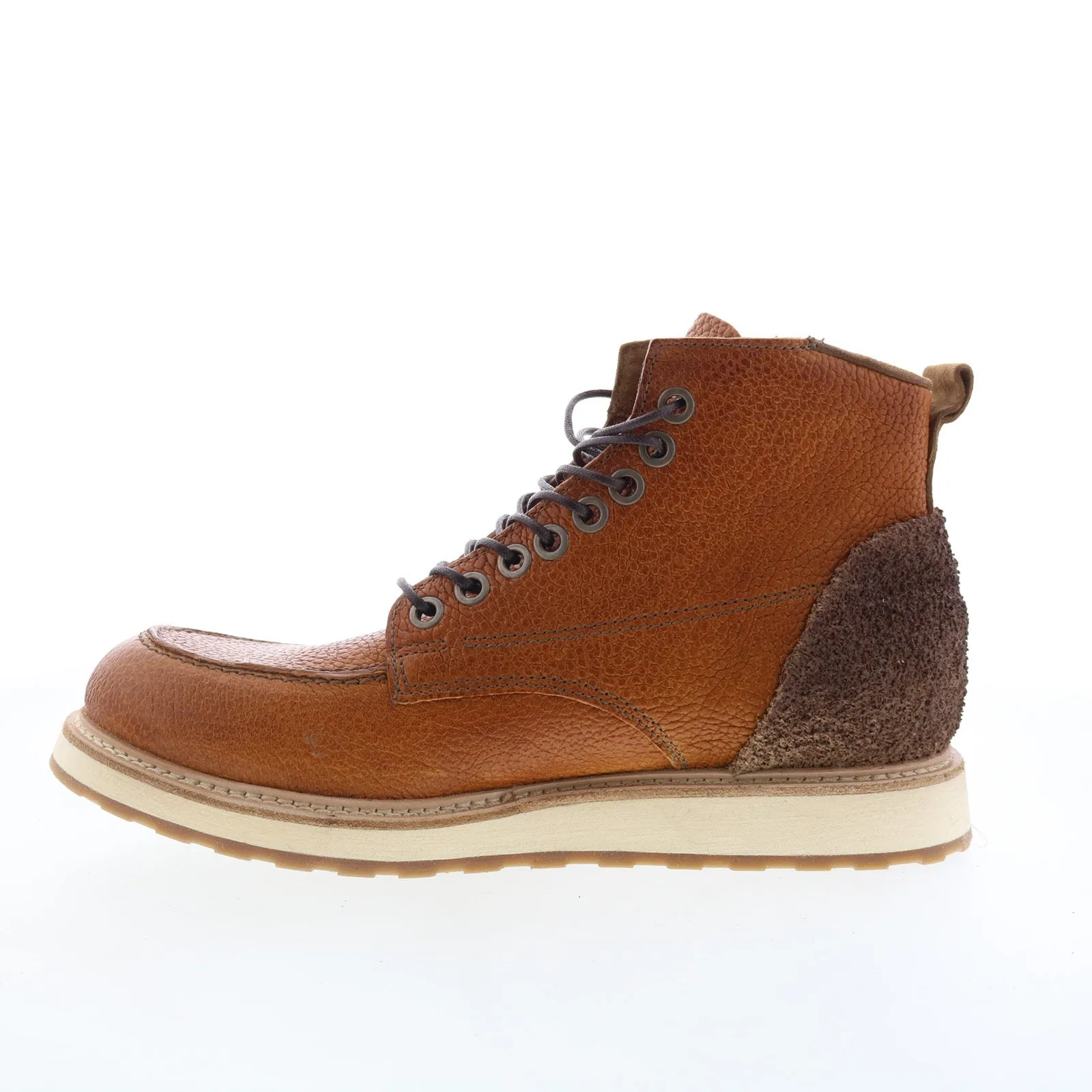 Buckle Closure A.S. 98 Christian Mens Brown Leather Lace Up Casual Dress Boots