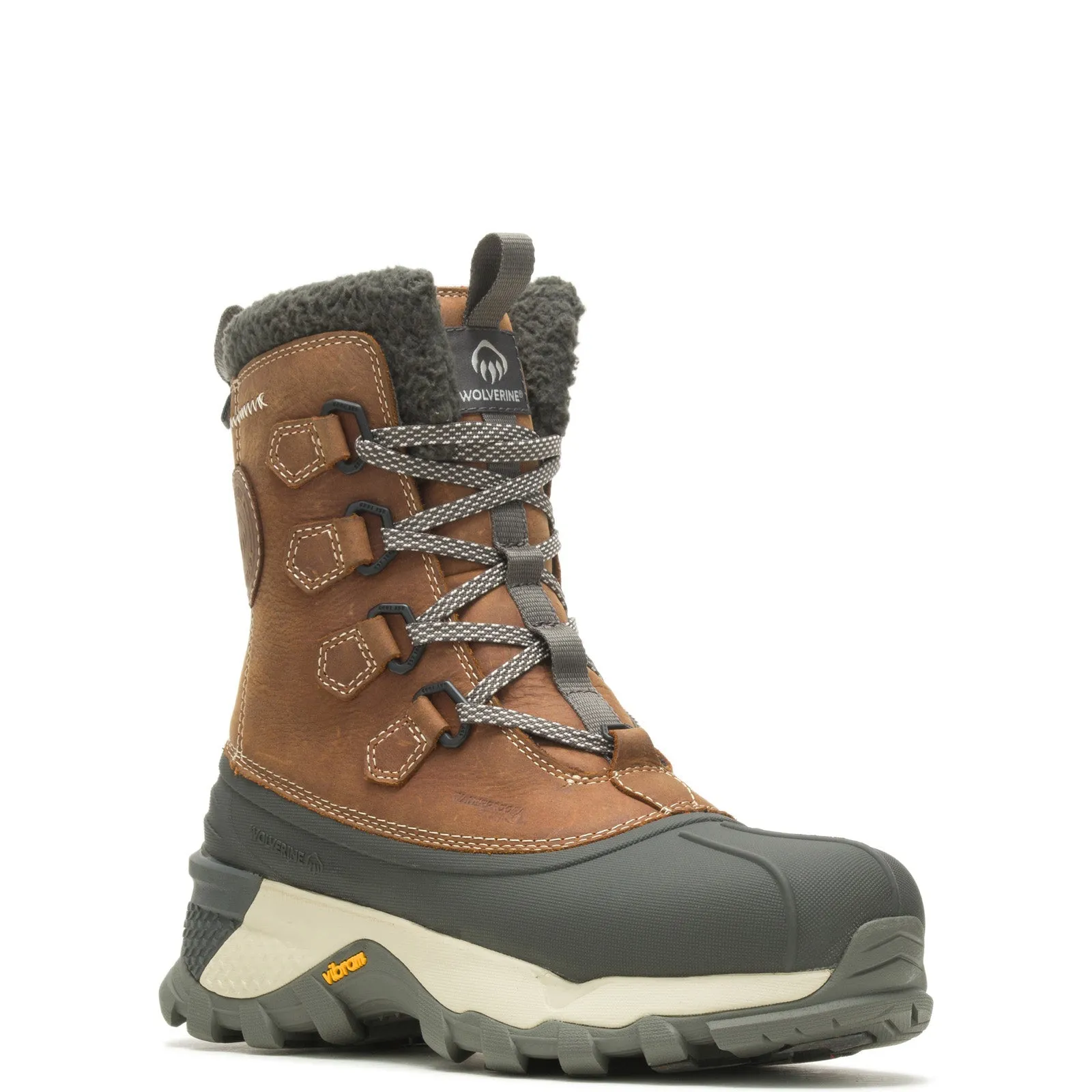 Wolverine Elite Glacier Surge Arctic WP Insulated Winter Mens Brown Boots Soft Insole
