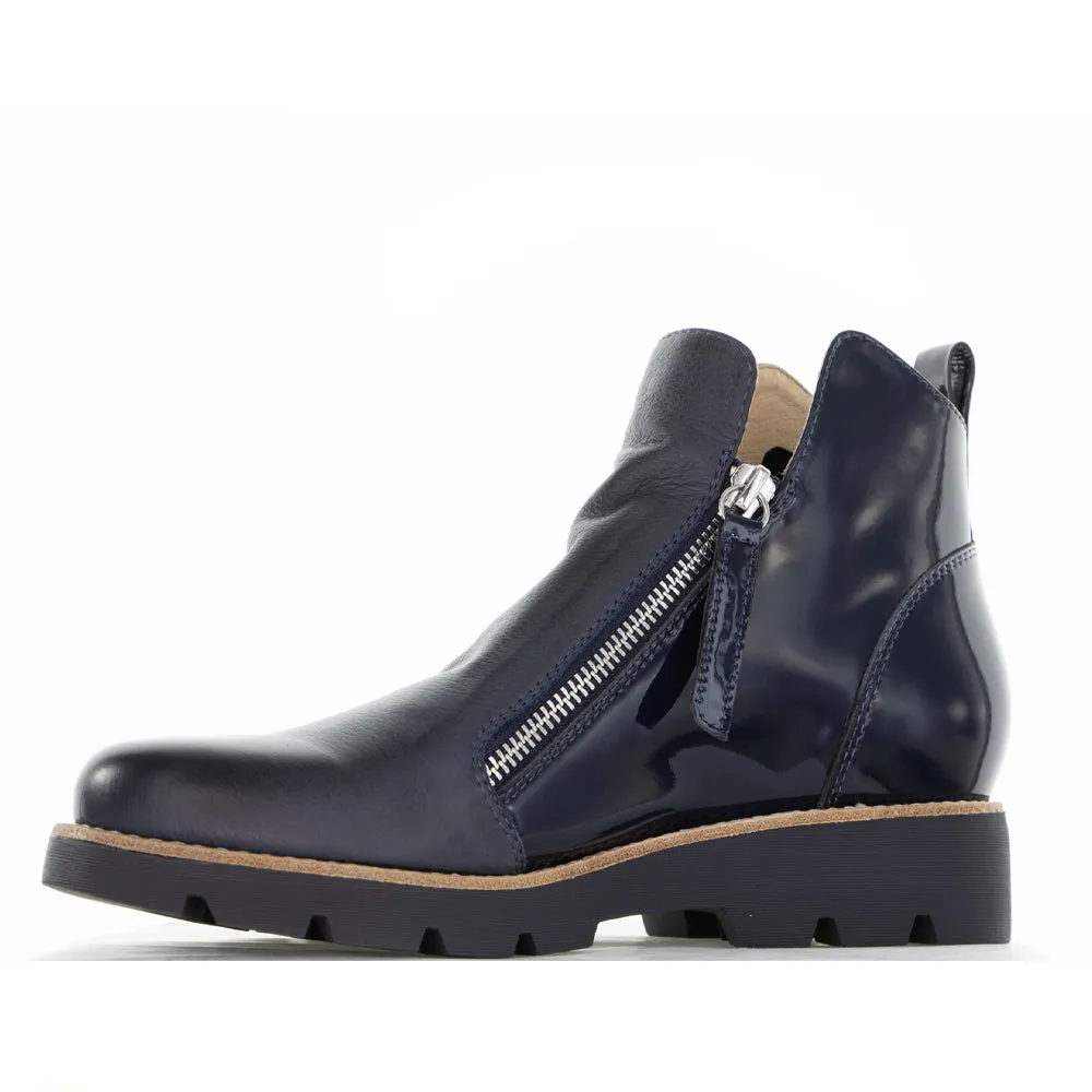 Comfortable Heel DJANGO & JULIETTE DOTTIZ NAVY PATENT