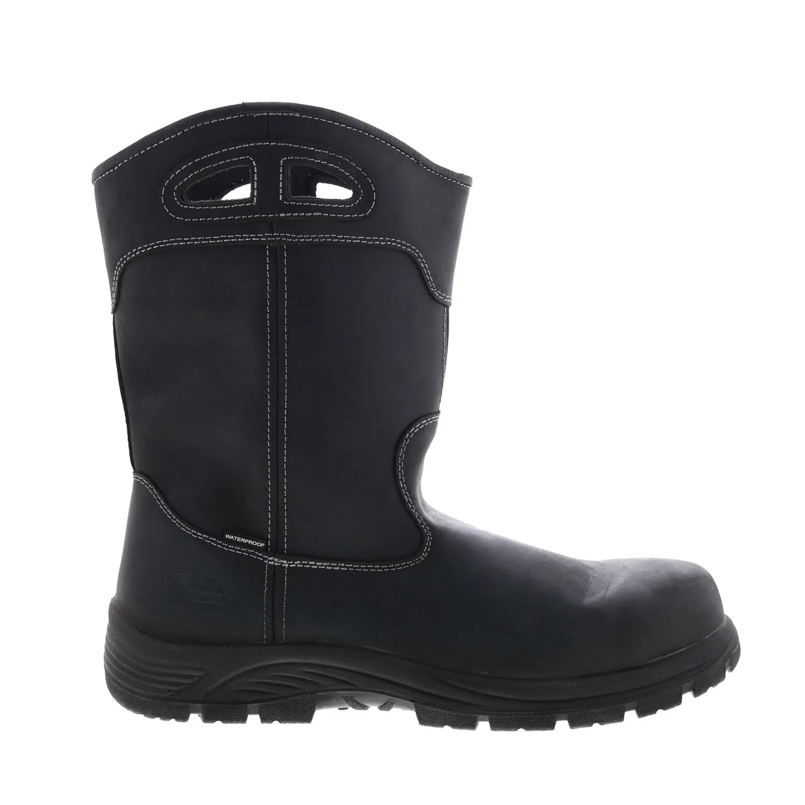 Avenger Wellington Composite Toe Electrical Hazard WP Mens Black Work Boots Simple Look