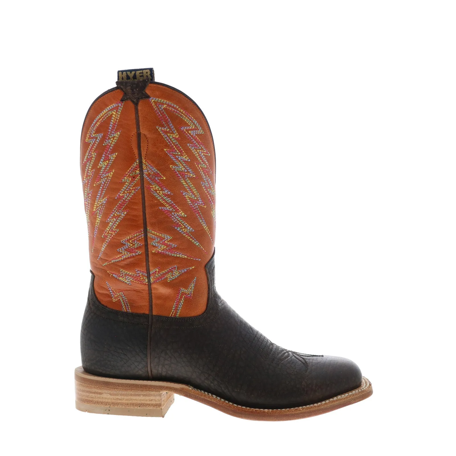 Secure Grip Hyer Hazelton 11" HM11010 Mens Brown Bullhide Leather Western Cowboy Boots