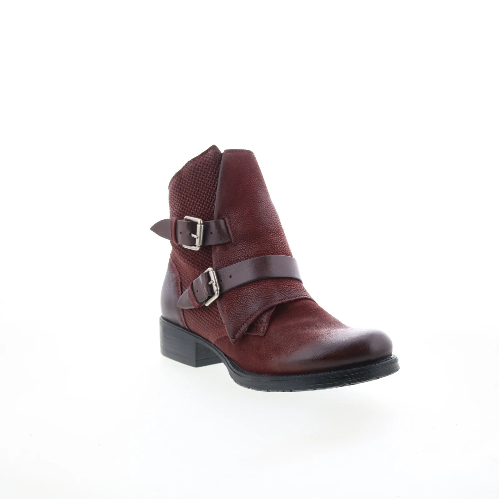 Nature Lover Miz Mooz Nestle Womens Burgundy Leather Zipper Ankle & Booties Boots