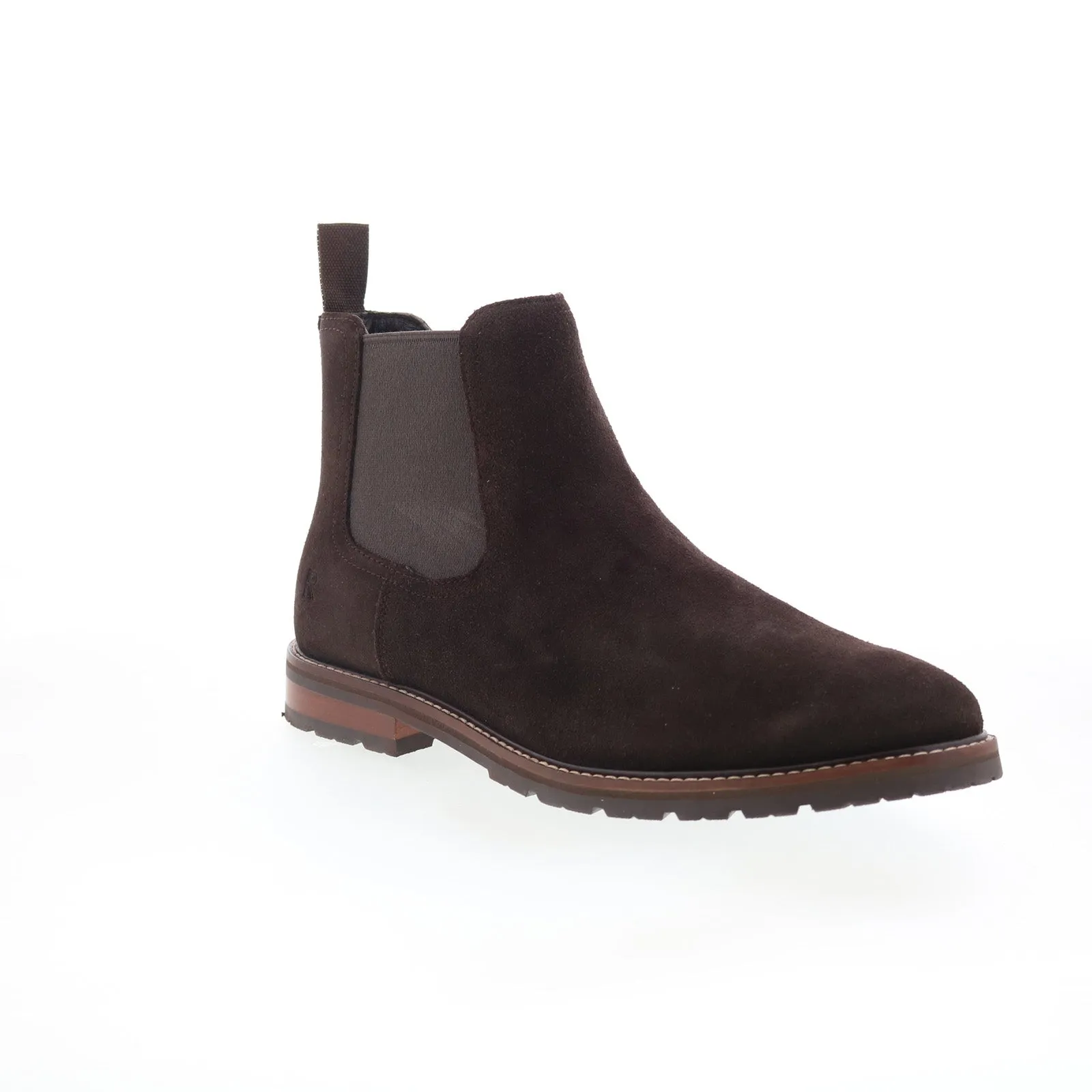 Rockport Cassius RMCASSIUS Mens Brown Suede Slip On Chelsea Boots Comfort Stretch
