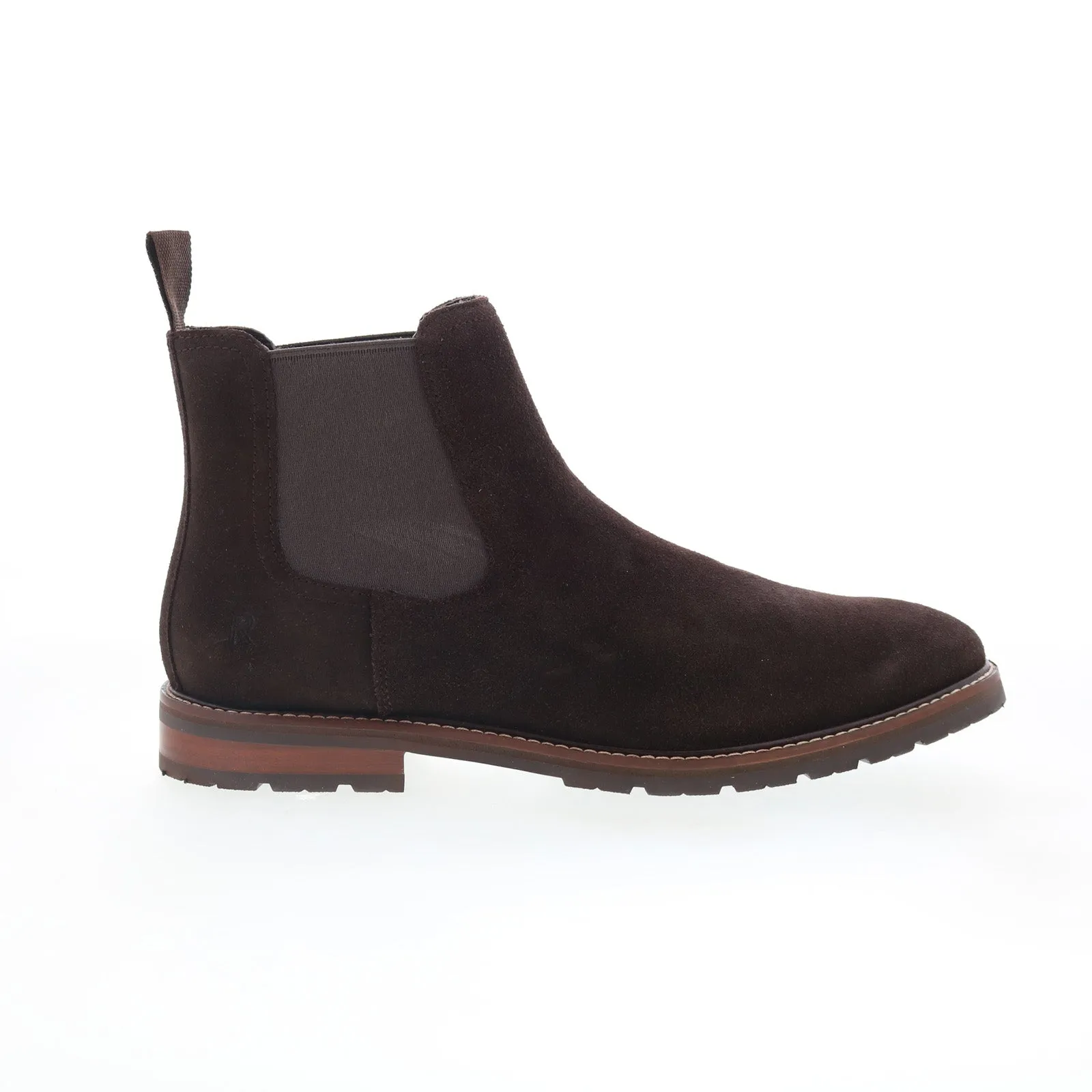 Rockport Cassius RMCASSIUS Mens Brown Suede Slip On Chelsea Boots Zip-up style