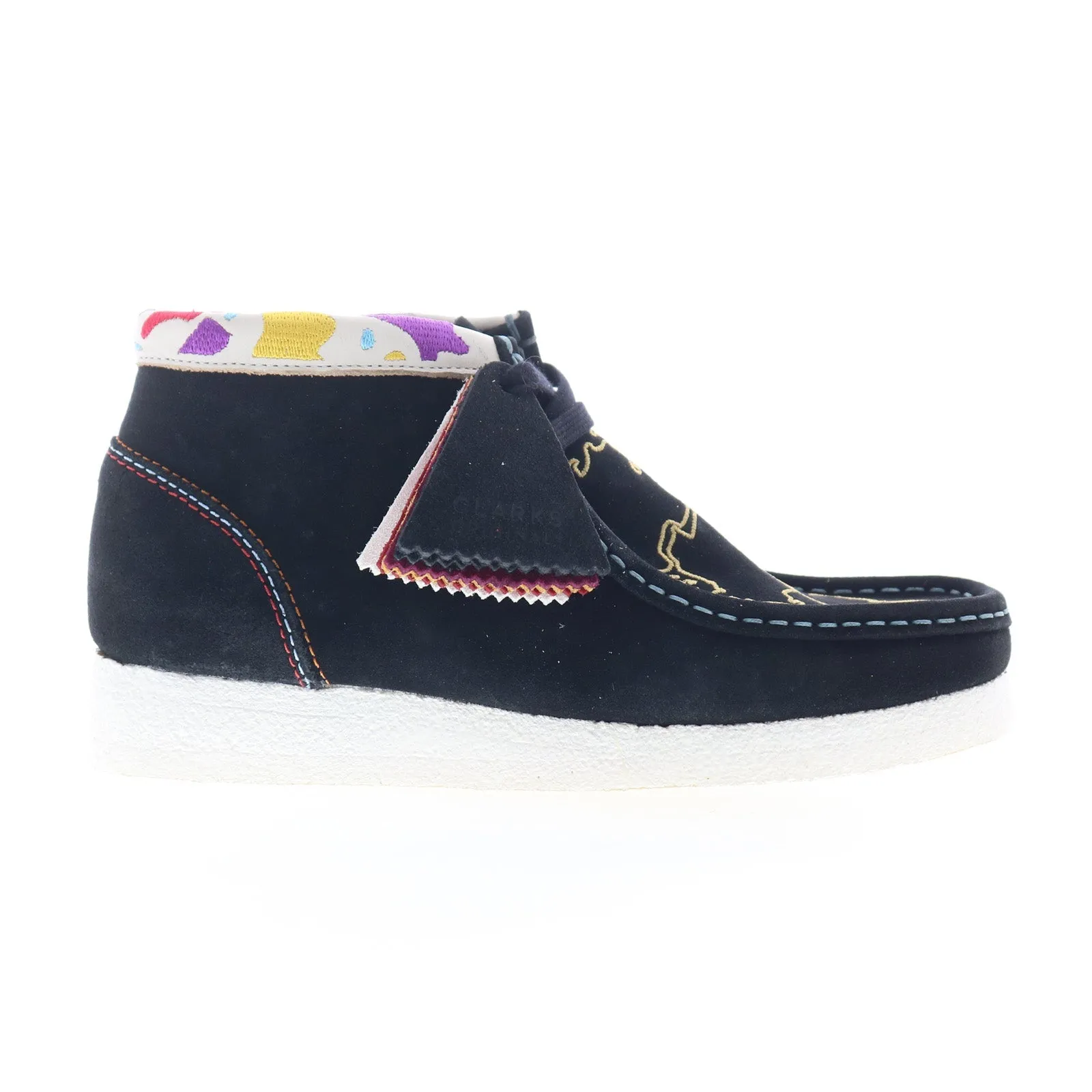 Cold Proof Street Fashion Clarks Wallabee Boot One School 26168582 Womens Black Suede Chukkas Boots