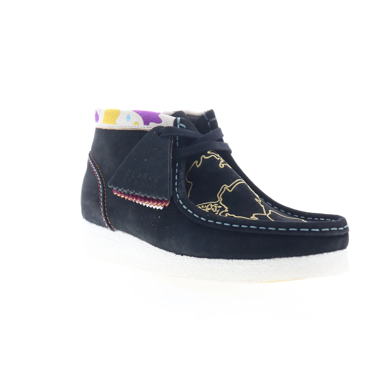 Eco Friendly Clarks Wallabee Boot One School 26168582 Womens Black Suede Chukkas Boots