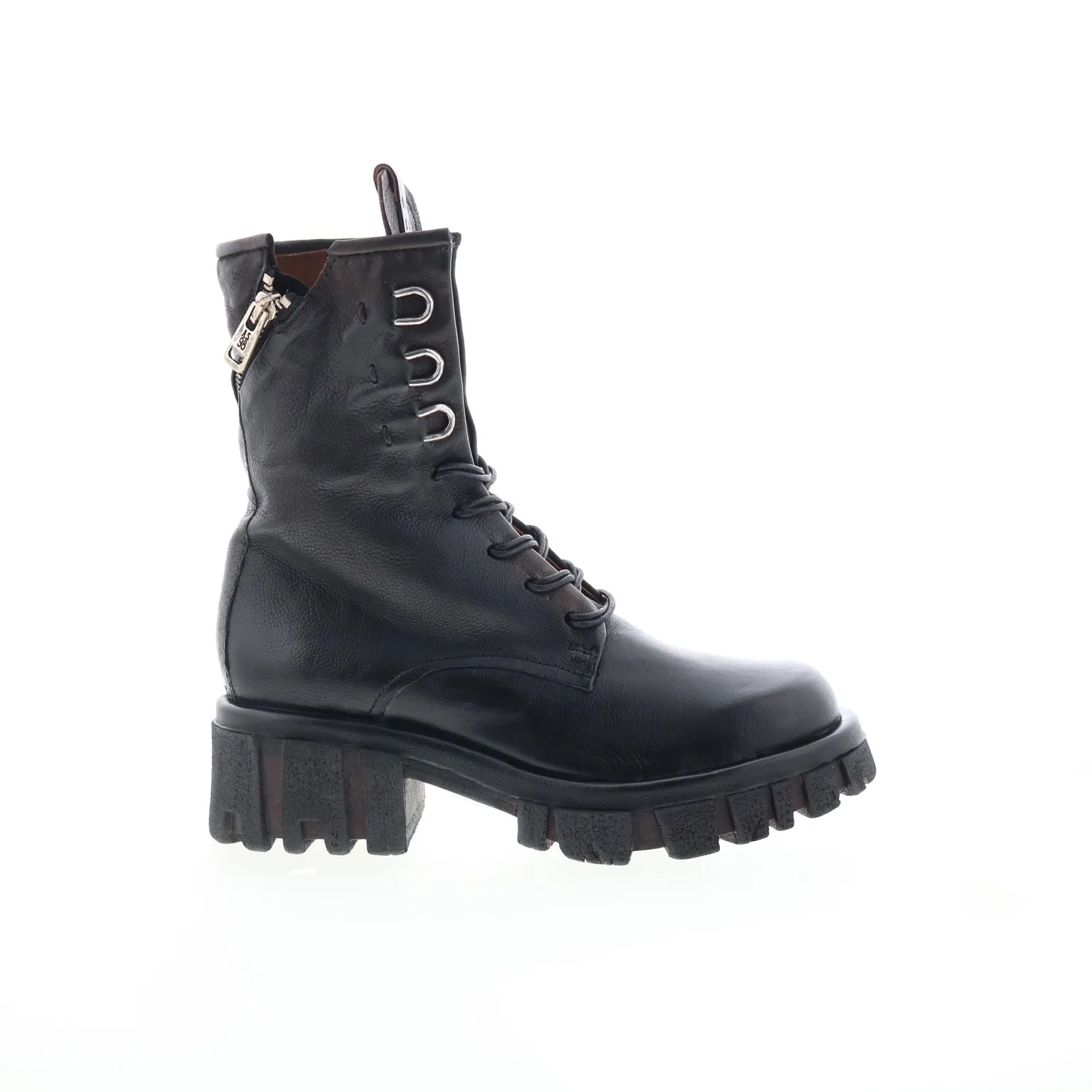 A.S. 98 Haider Womens Black Leather Zipper Casual Dress Boots Travel Friendly