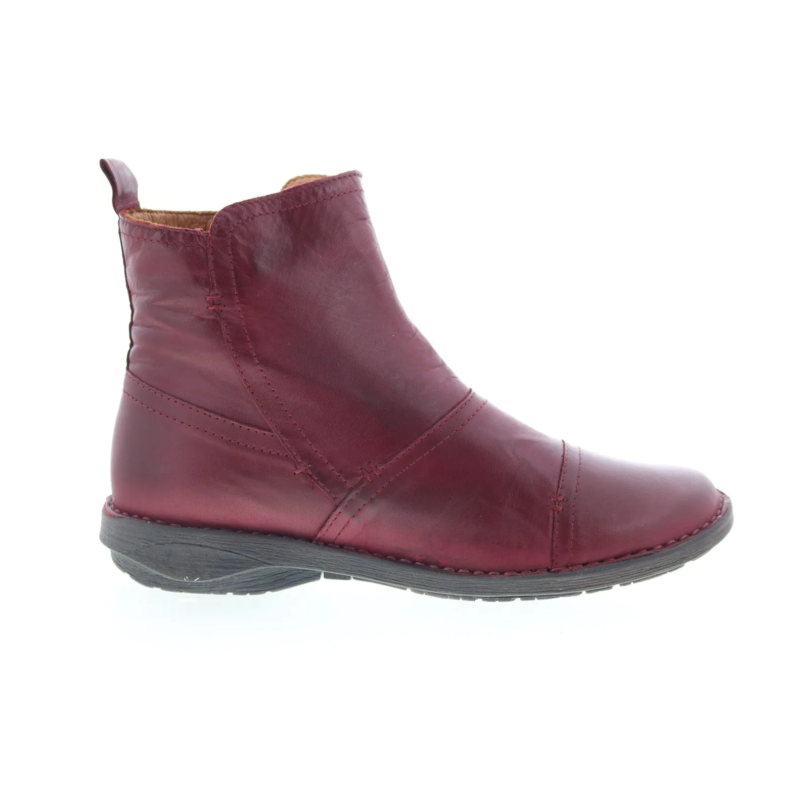 Miz Mooz Pyper Womens Burgundy Leather Zipper Casual Dress Boots Street Utility