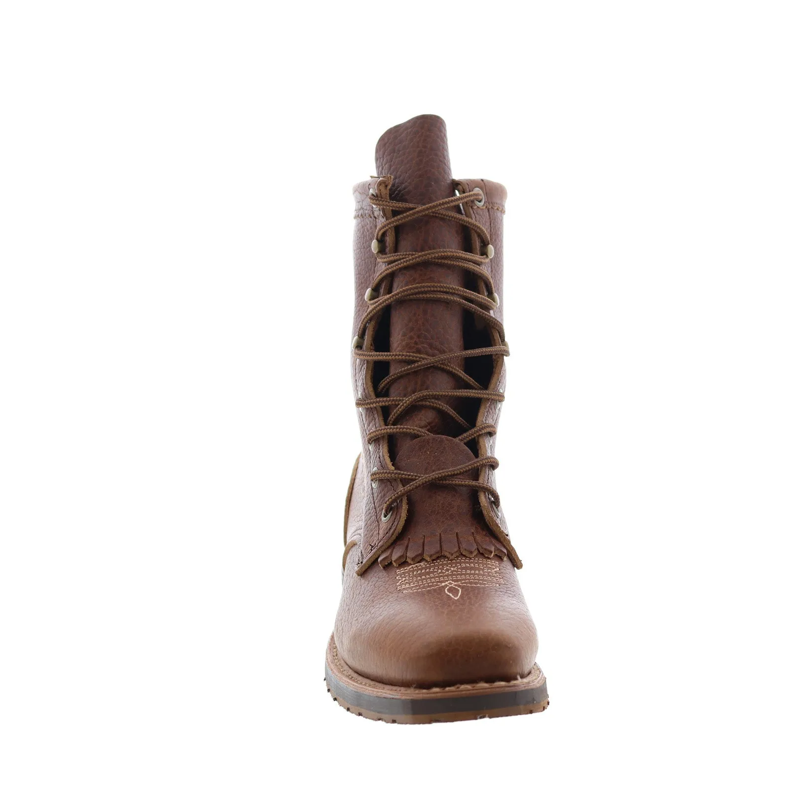 Waterproof Feature Abilene Boots 9167 Womens Brown Leather Lace Up Cowboy Western Boots
