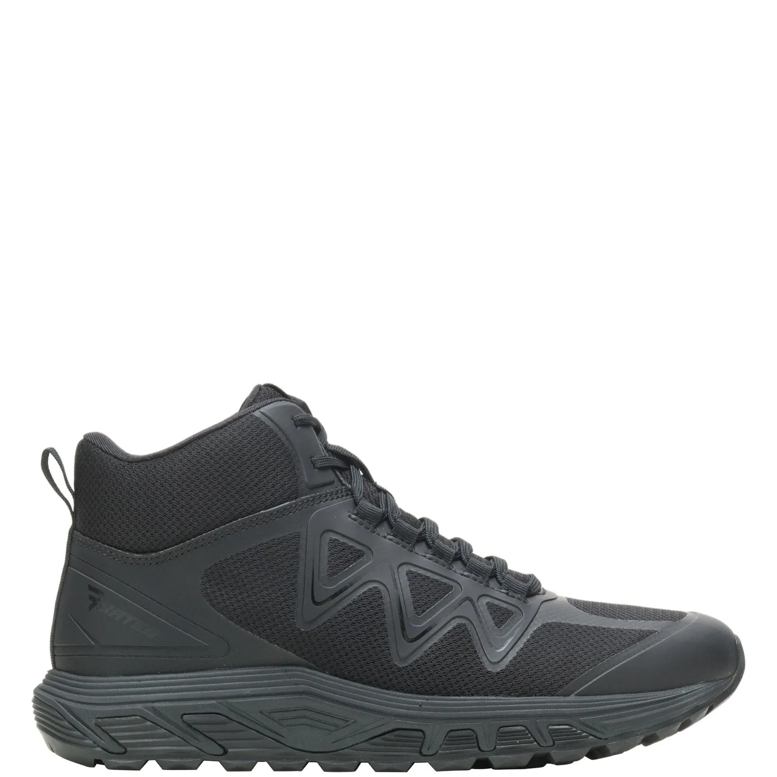 No Laces Bates Rush Mid E01140 Womens Black Mesh Lace Up Tactical Boots