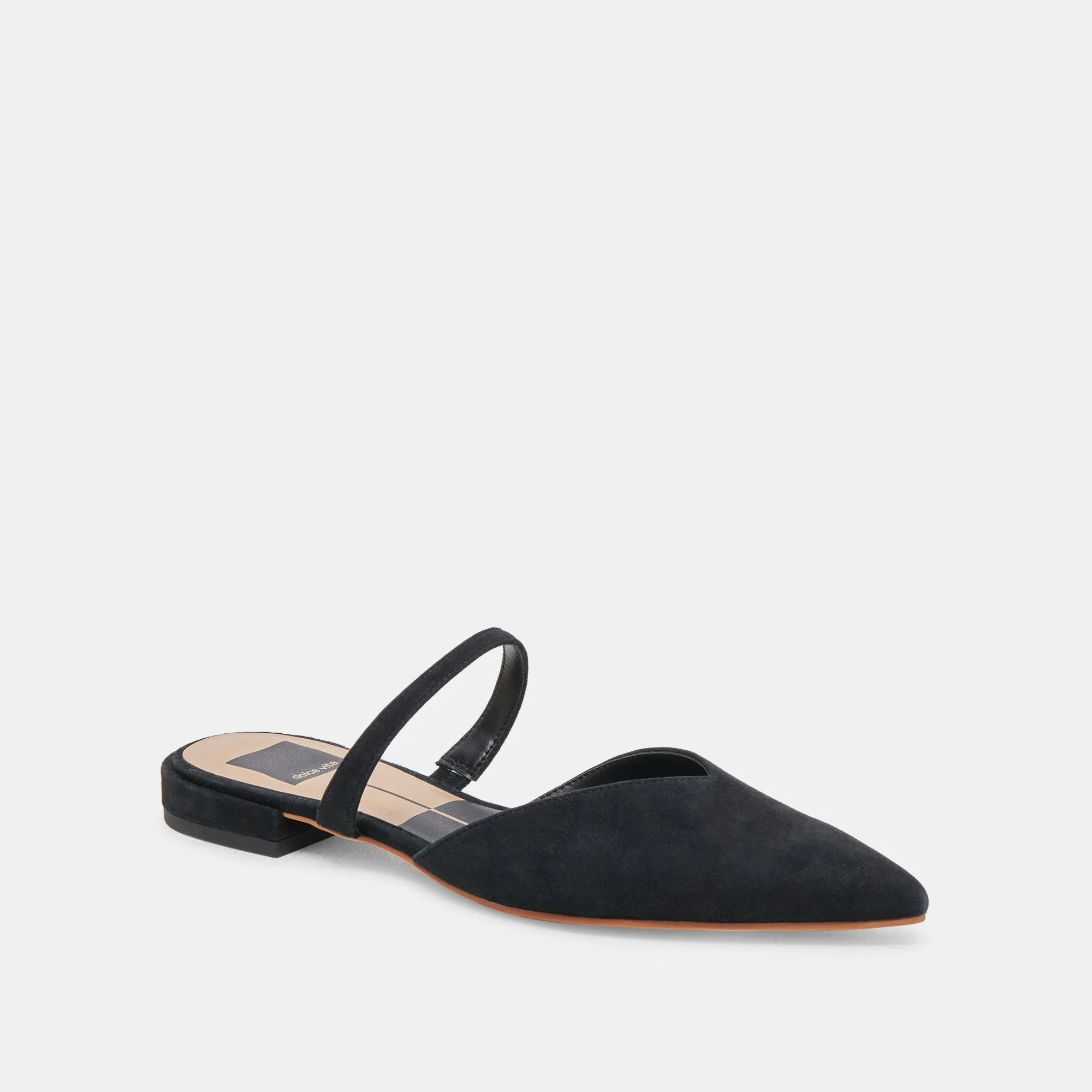 KANIKA WIDE FLATS ONYX SUEDE Relax Vibe Ferry Glow