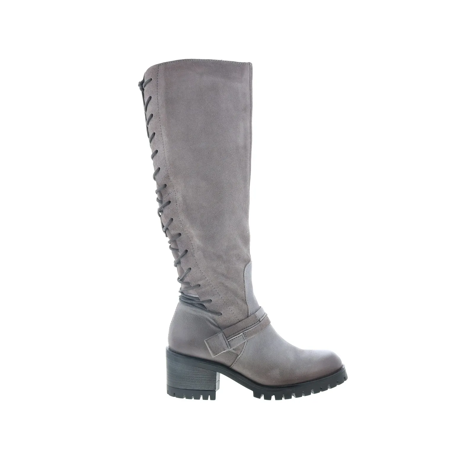 Daily Essentials Anti Fatigue Miz Mooz Mayer P91307-101-6945 Womens Gray Suede Zipper Knee High Boots