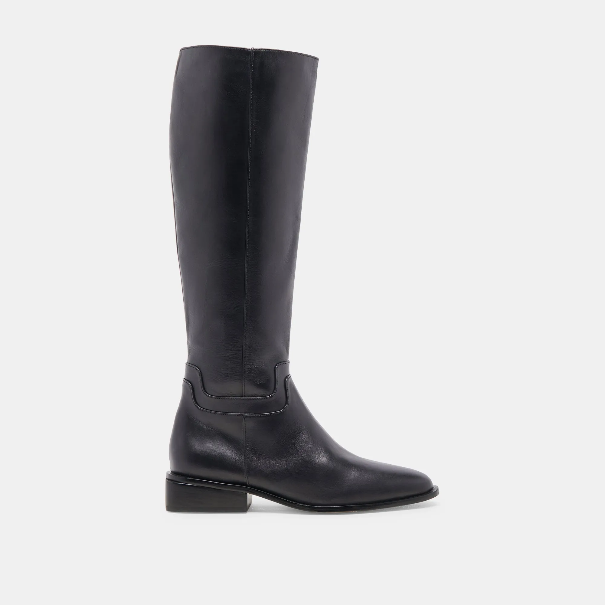 VERDI WIDE CALF BOOTS BLACK LEATHER Easy Entry Farmer