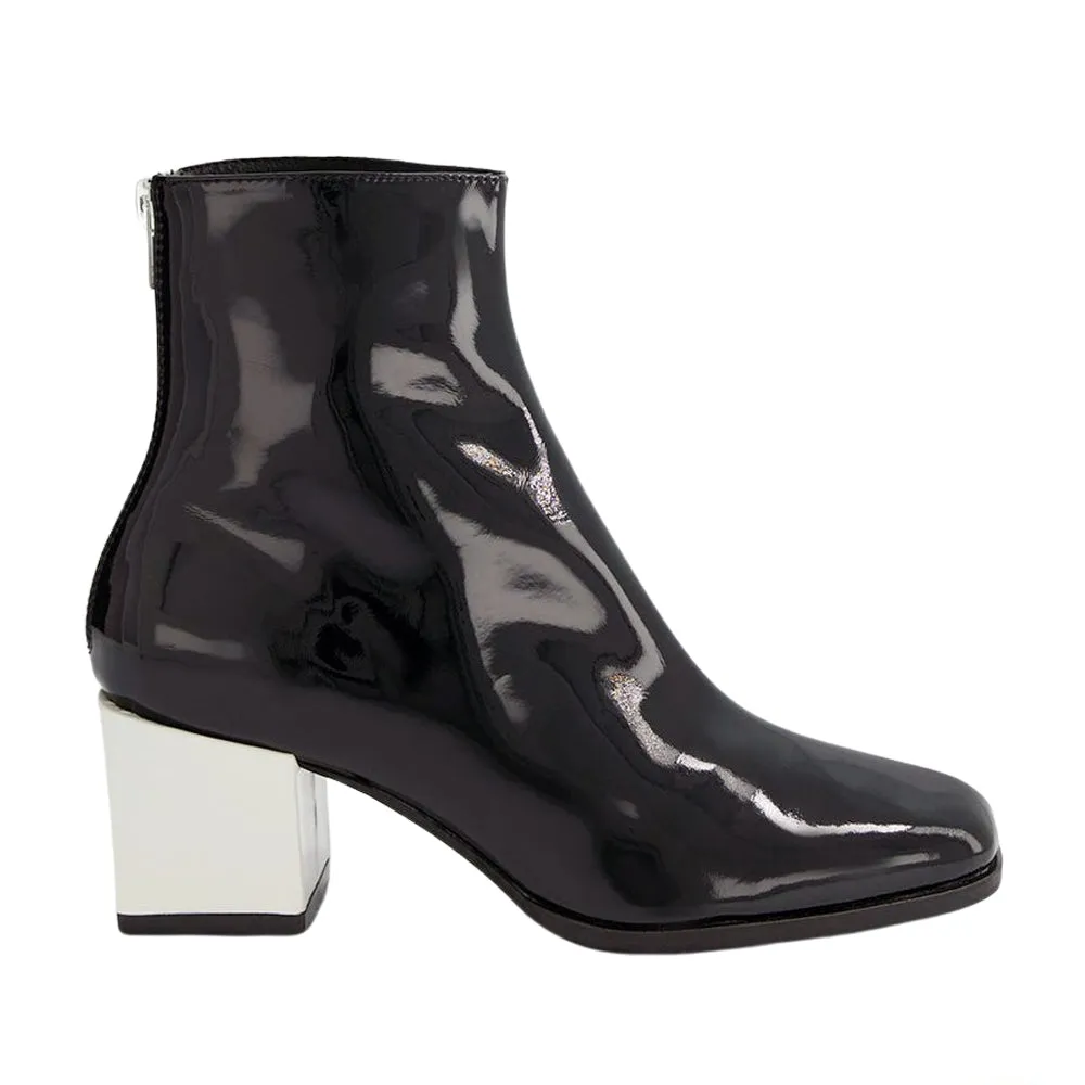 Lace-Up Style DJANGO & JULIETTE WARONI BLACK IVORY PATENT