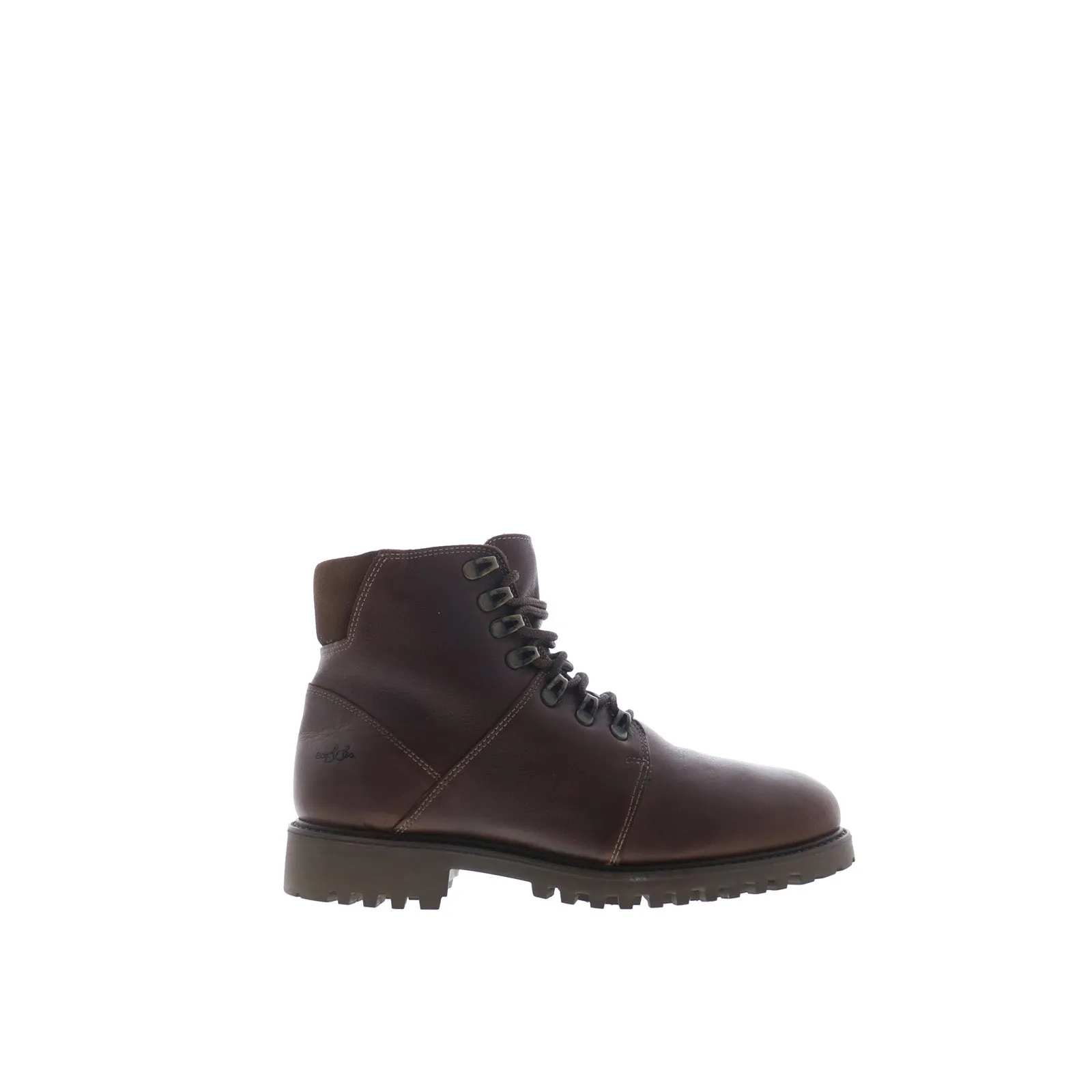 Comfortable Feeling Bos. & Co. Dawson Mens Brown Leather Lace Up Casual Dress Boots