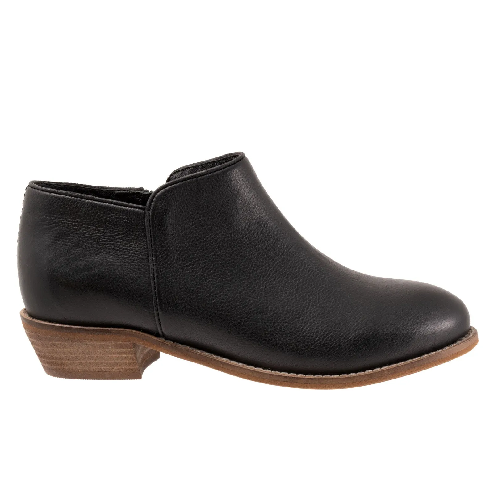 Softwalk Rocklin S1457-001 Womens Black Leather Ankle & Booties Boots Supportive Adventure Ready