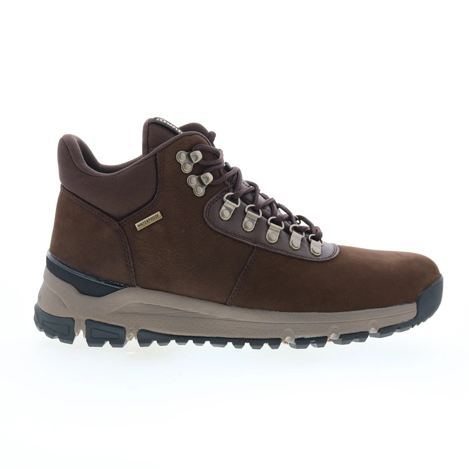 Dunham Alpine Waterproof Lace Up Mid Mens Brown Extra Wide 4E Boots Comfortable Stretch