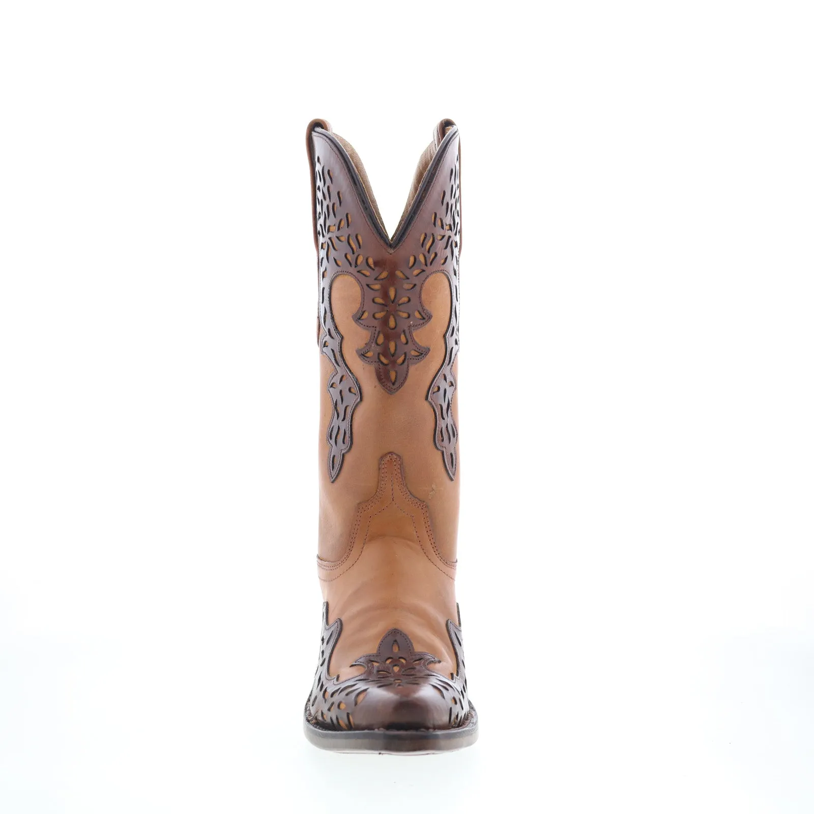 Jama Old West LF1539 Womens Brown Leather Slip On Cowboy Western Boots Rugged Style Fitness Enthusiast