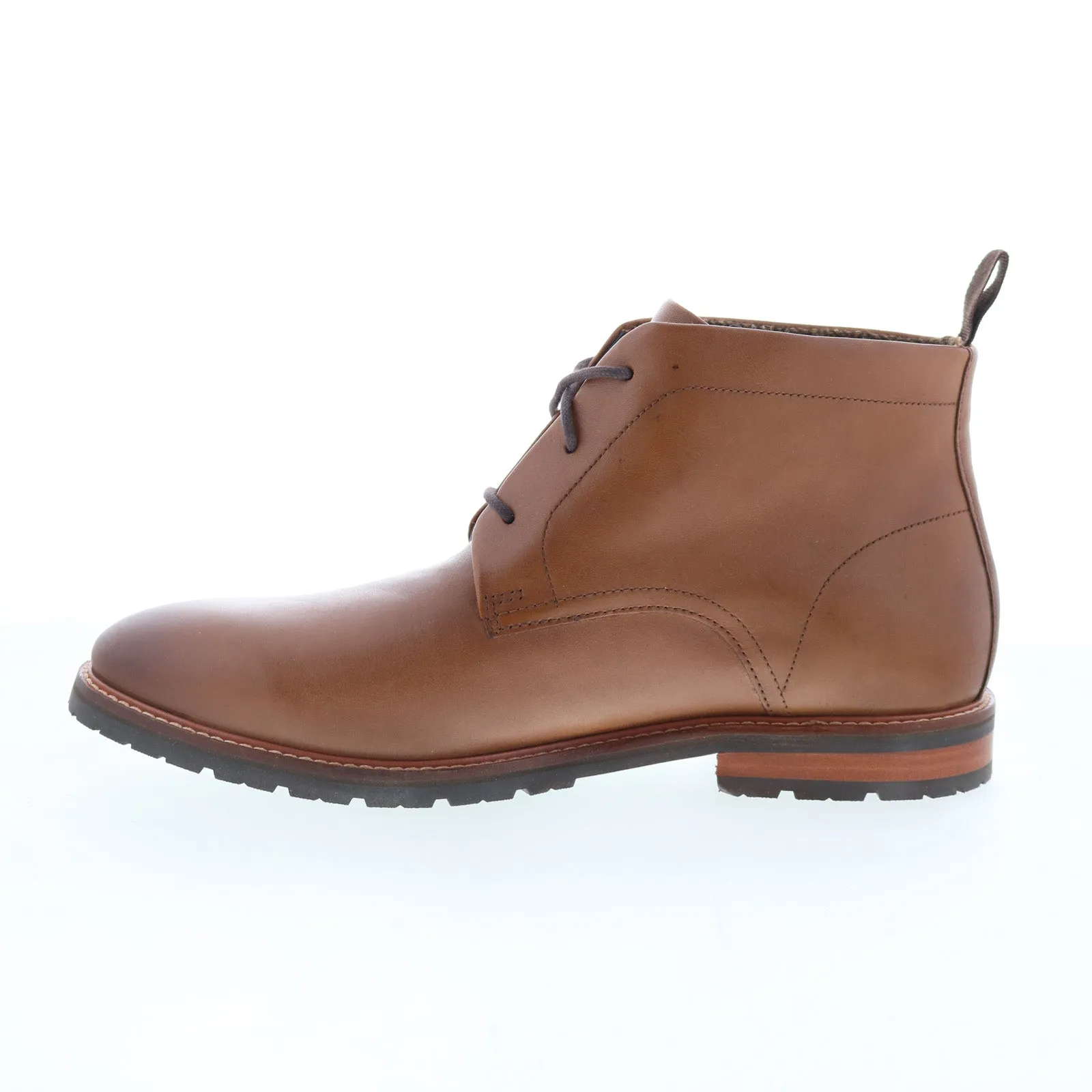 Rockport Caspe RMCASPE Mens Brown Wide Leather Chukkas Boots Durable Stitching Thermal Barrier