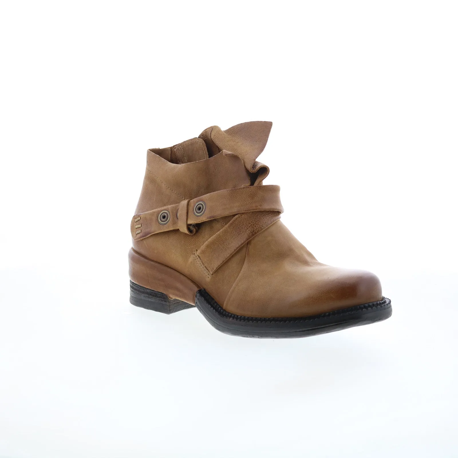 A.S. 98 Martina Womens Brown Leather Zipper Casual Dress Boots Anti-static