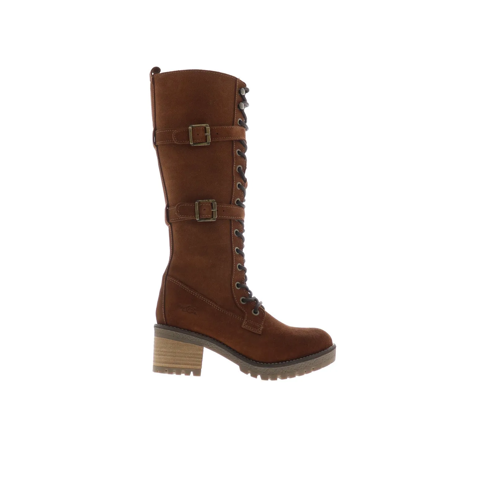 Premium Protection Bos. & Co. Mace Womens Brown Suede Lace Up Knee High Boots
