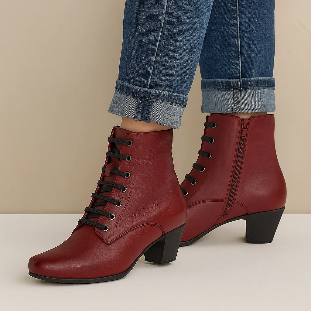 CABELLO ELVIE BURGUNDY Slip-Resistant Sole Multi Season