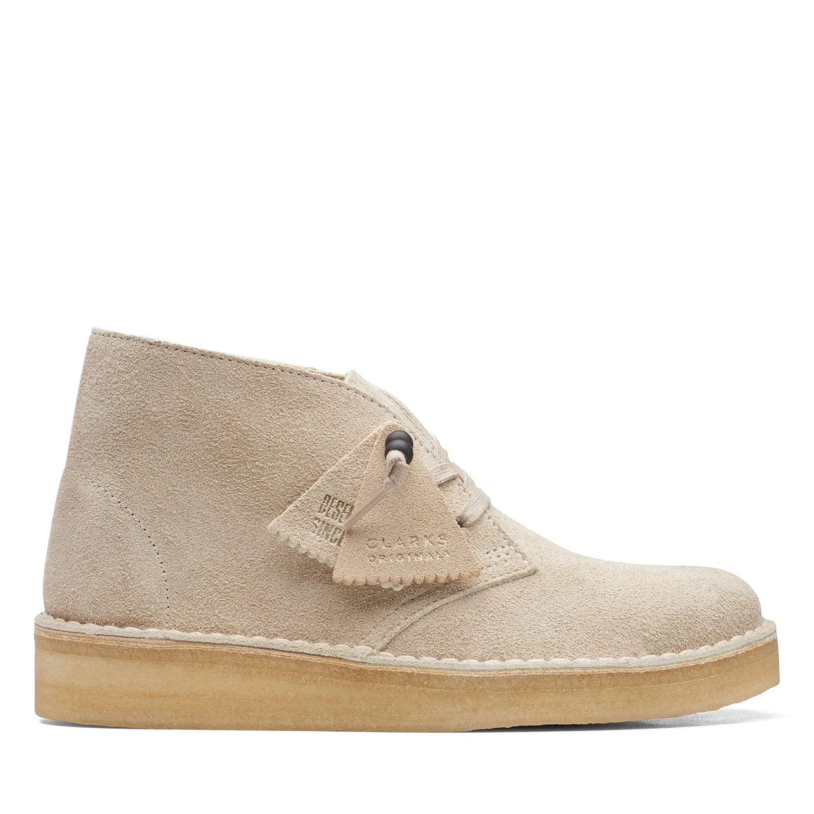 Clarks Desert Coal 26168791 Womens Beige Suede Lace Up Chukkas Boots Modern Appeal