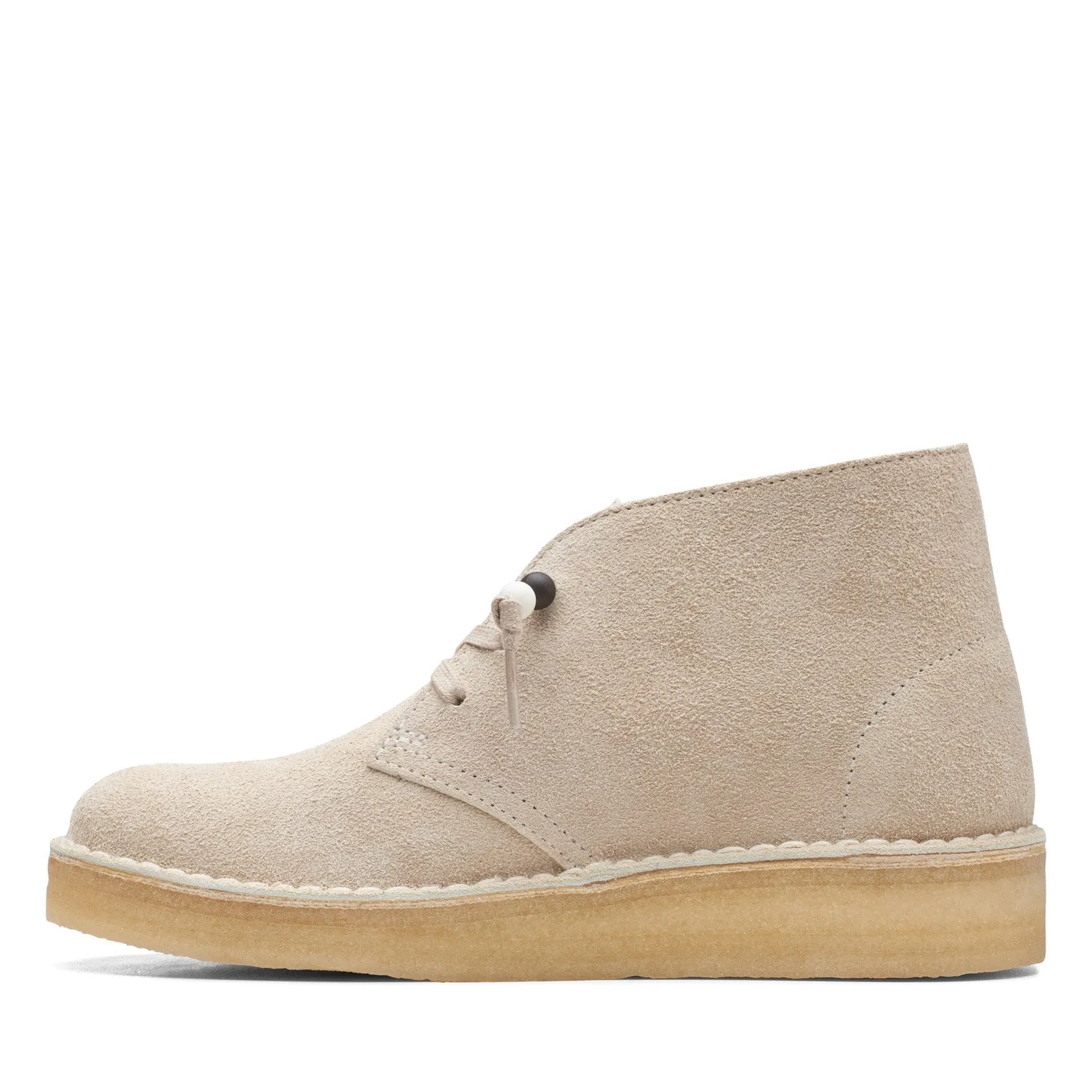 Eco Friendly Breathable Interior Clarks Desert Coal 26168791 Womens Beige Suede Lace Up Chukkas Boots