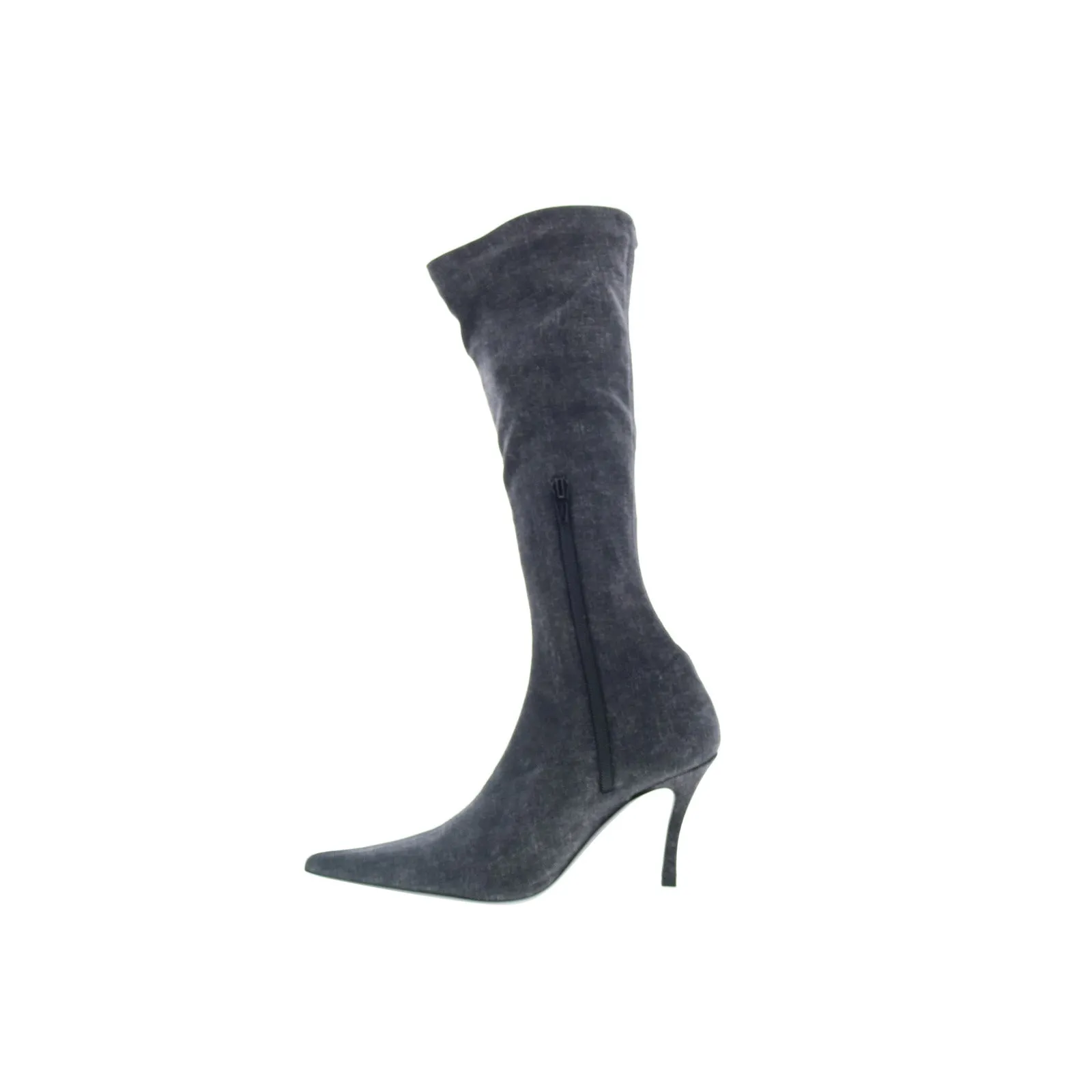 Diesel D-Venus KBT Y02917-P0585-H0144 Womens Black Suede Knee High Boots Cozy Interior