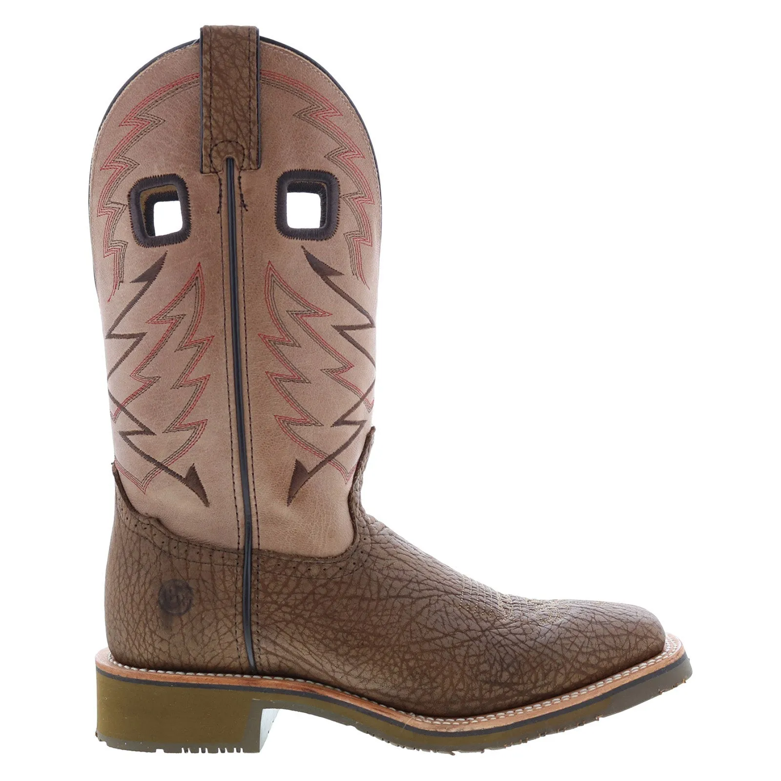 Classic Design Double H Clawson Wide Square Toe 12" Mens Brown Cowboy Western Boots