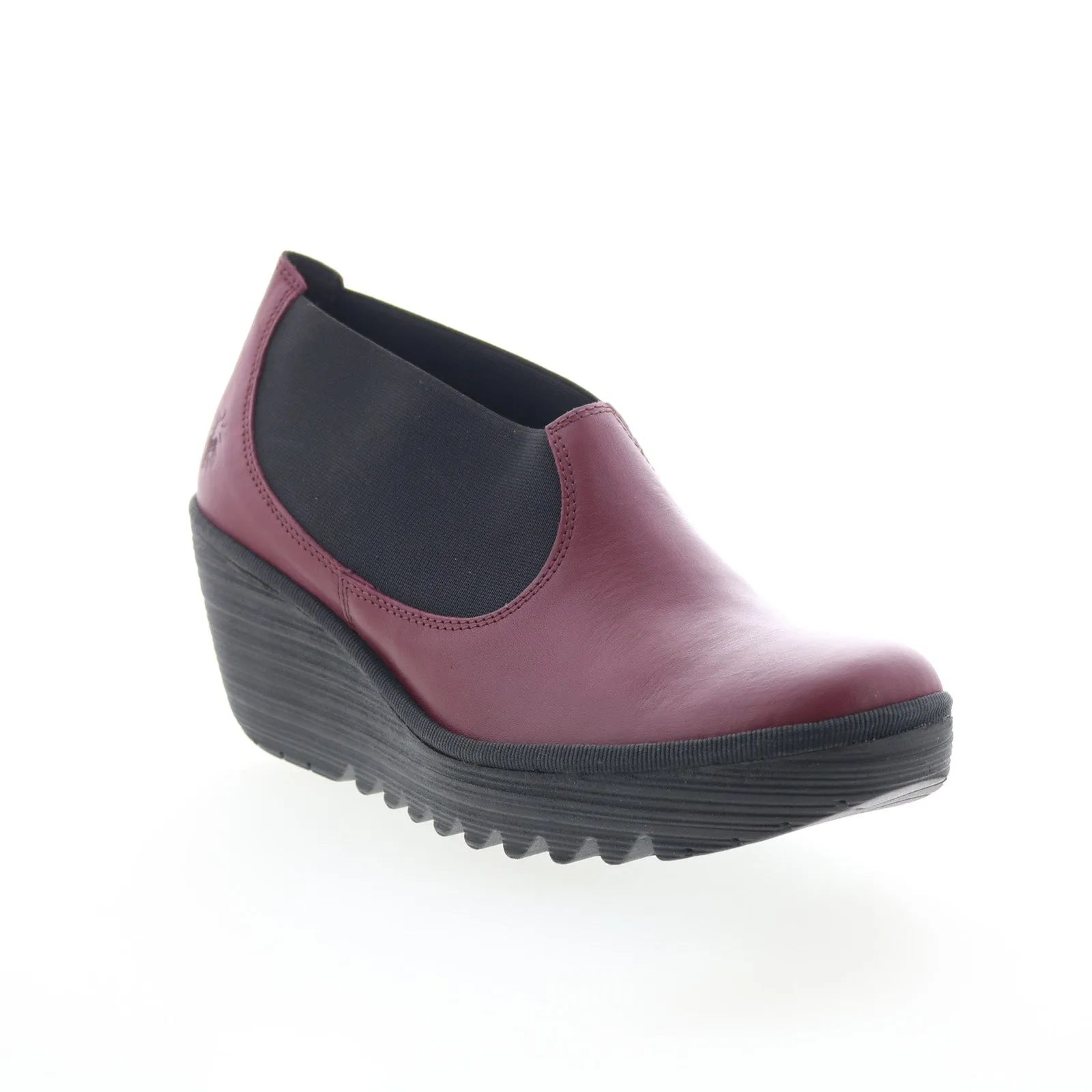 Fly London Yify YIFY447FLY-001 Womens Burgundy Leather Ankle & Booties Boots Soft And Supportive Urban Feel