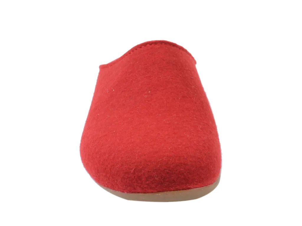 Anti Slip Haflinger Slippers Everest Fundus Red