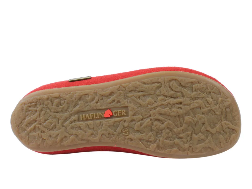 Haflinger Slippers Everest Fundus Red Comfortable ankle