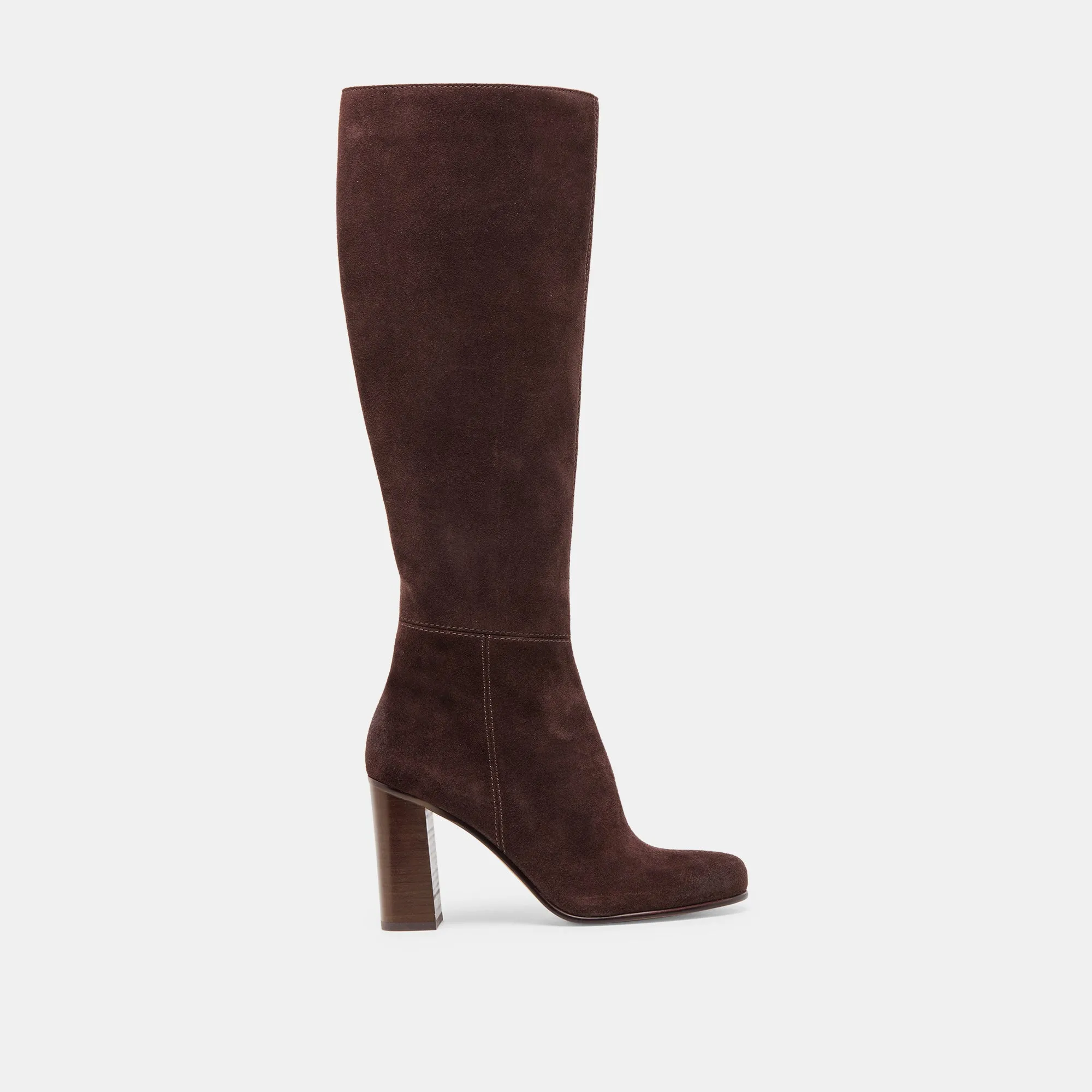 HUDSIN WIDE CALF BOOTS MAHOGANY SUEDE synthetic leather