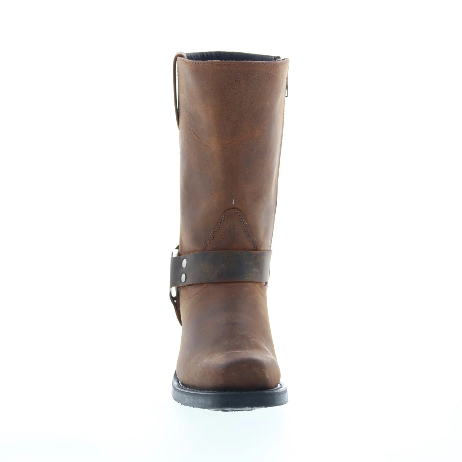 Jama Old West Harness Boot MB2060L Womens Brown Leather Western Boots Traction Grip Comfortable Design