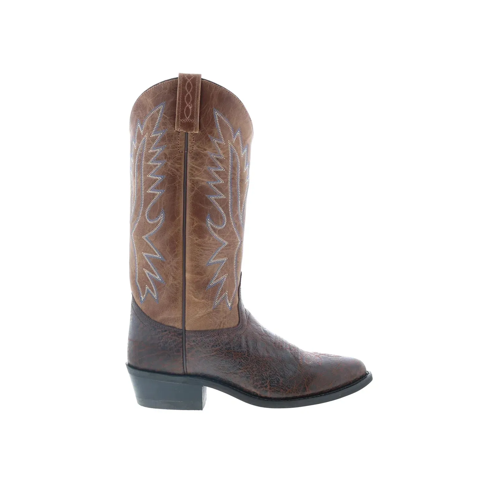 Jama Old West OW2015 Mens Brown Leather Slip On Cowboy Western Boots Quick Drying